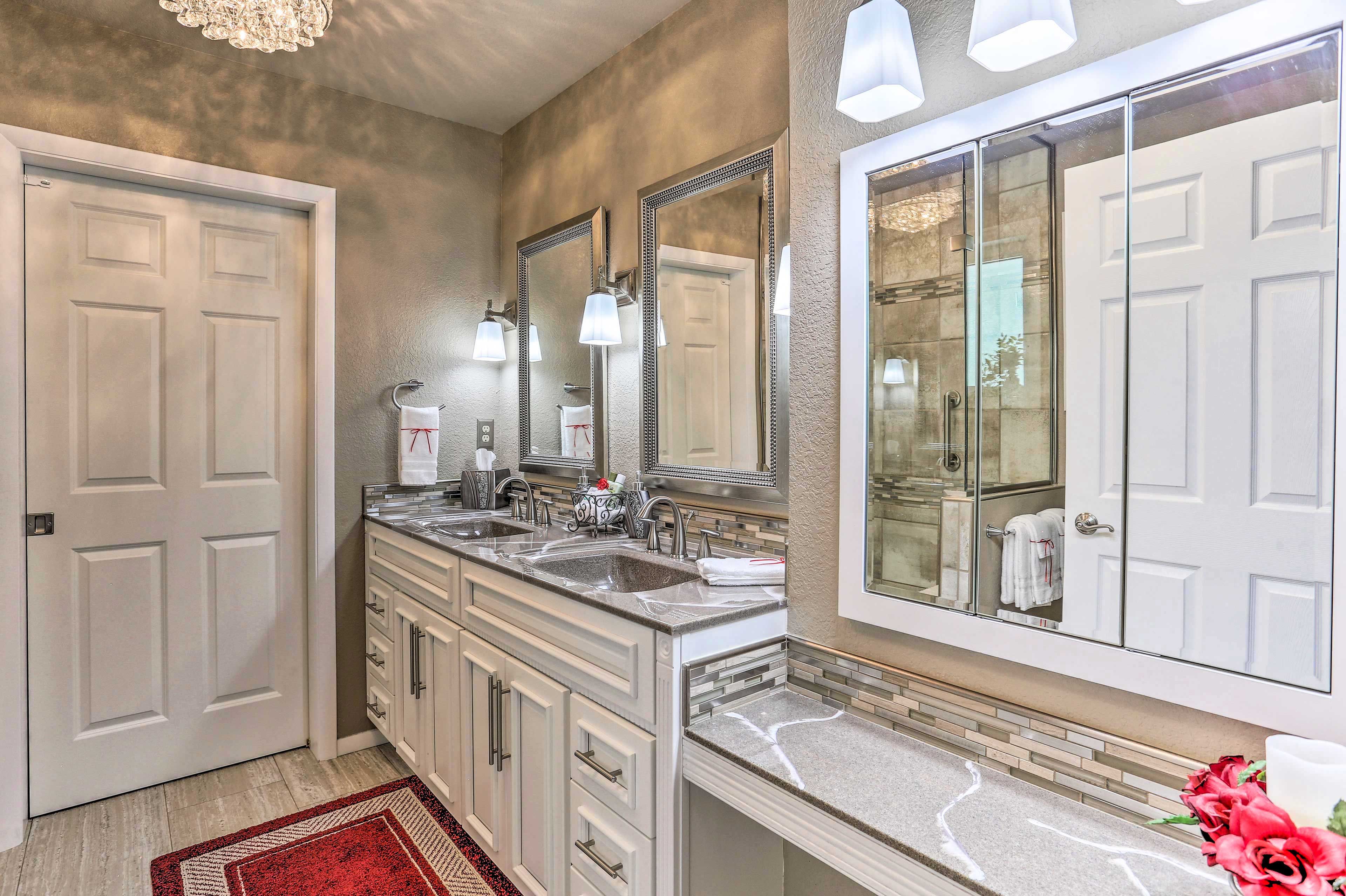 These dual vanities are perfect for couples.