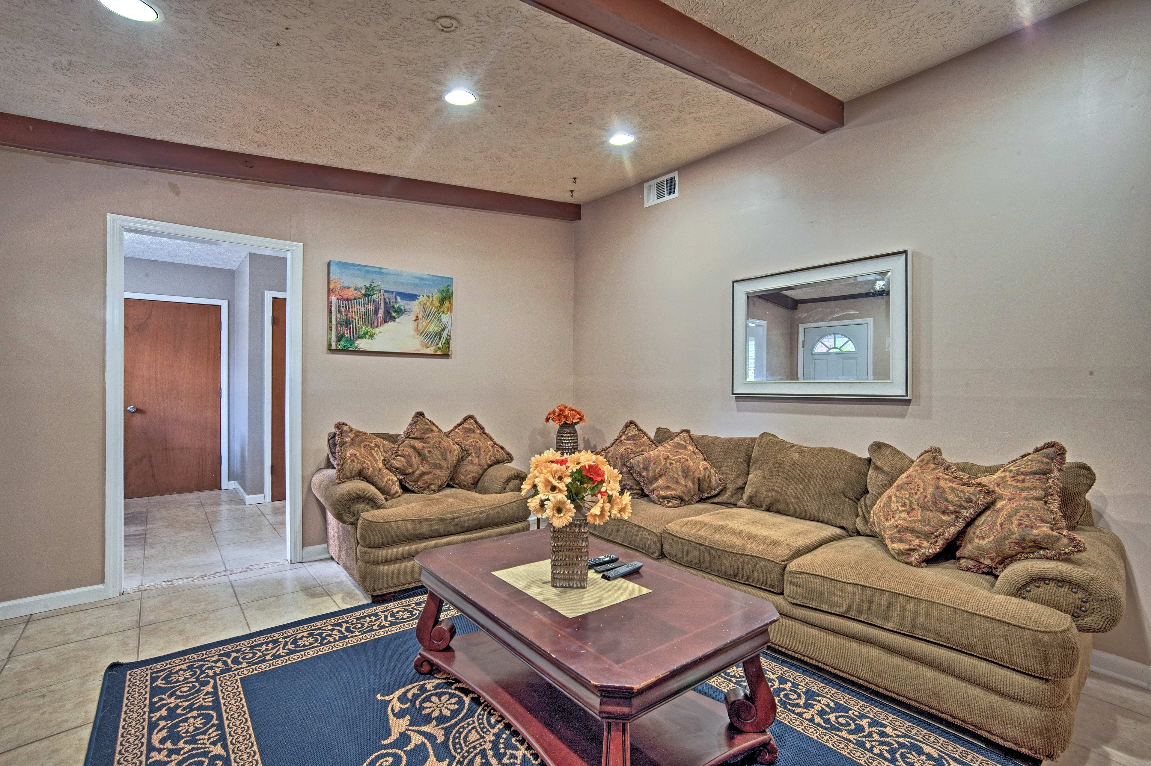 You'll quickly fall in love with the rustic yet comfortable interior.