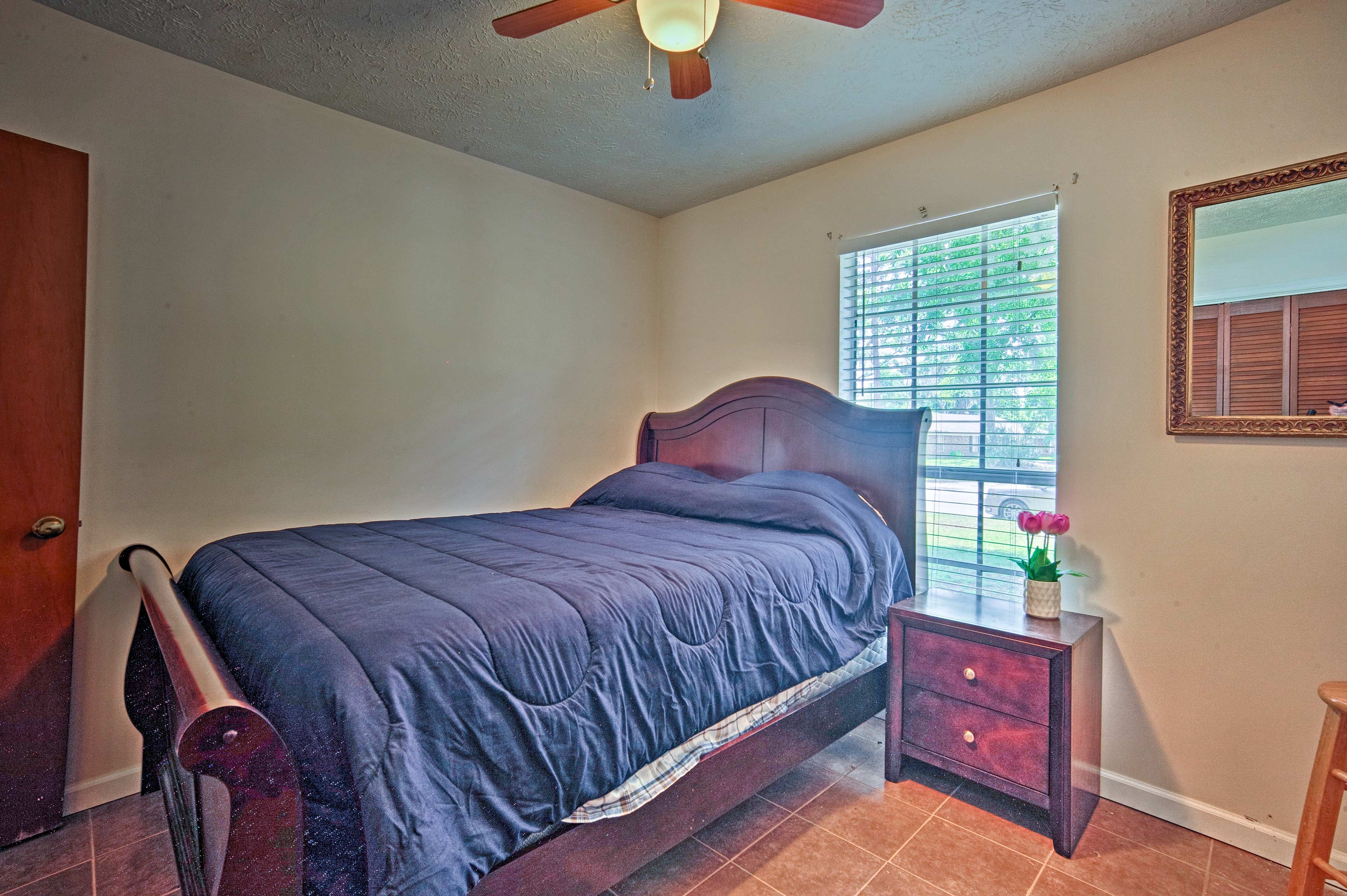 The second bedroom has a sumptuous queen bed.