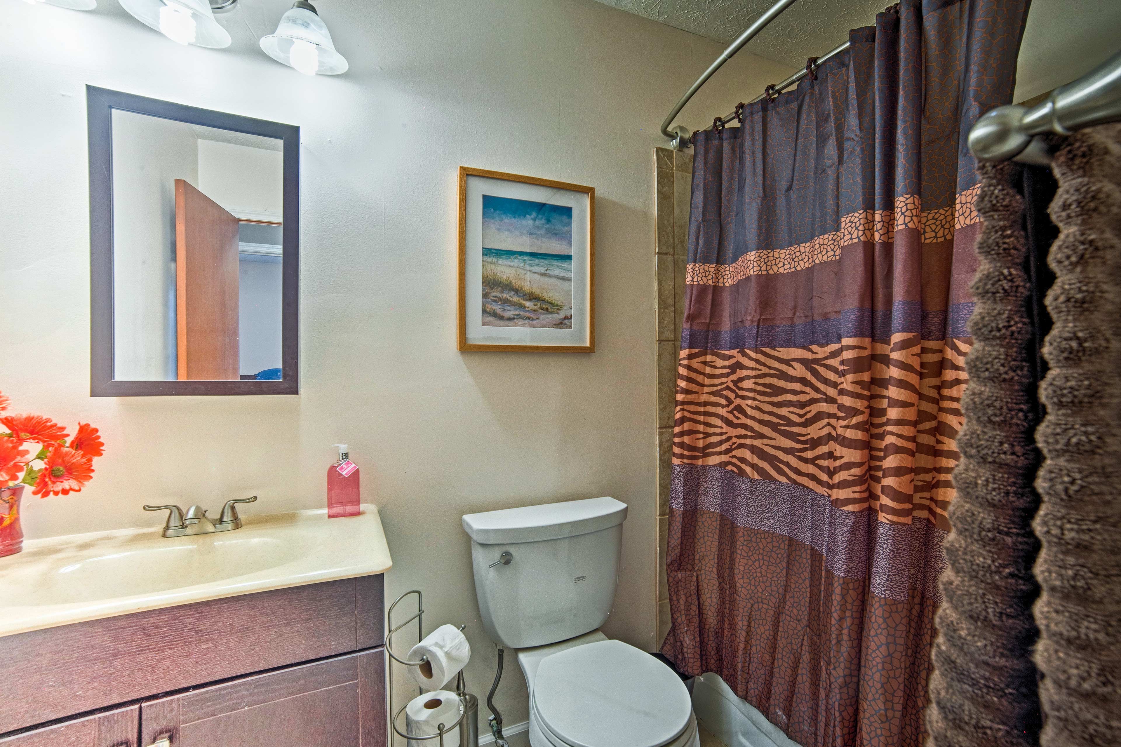 Rinse off the day in the second full bathroom.