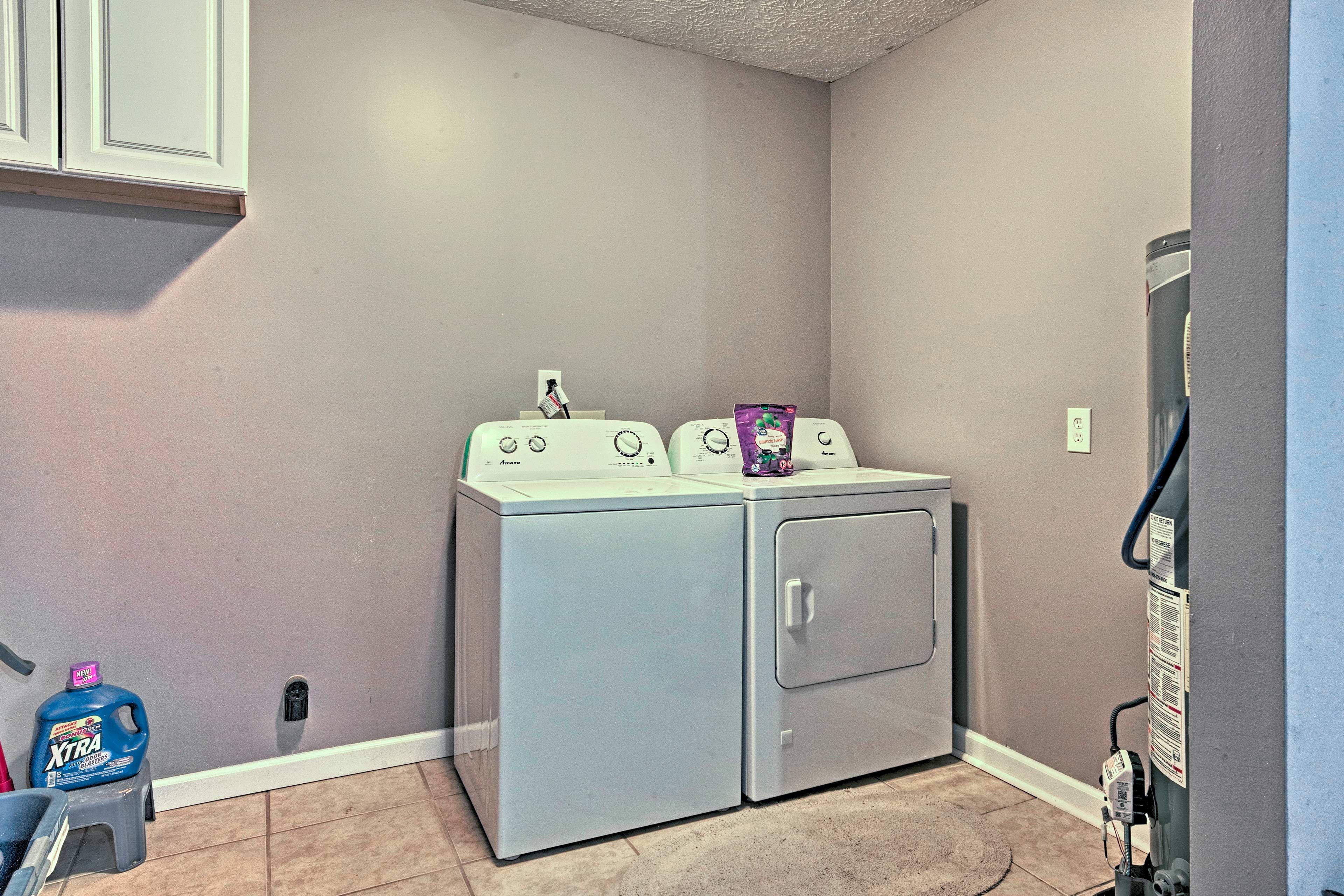 Keep all your adventure gear fresh in the in-unit laundry machines!