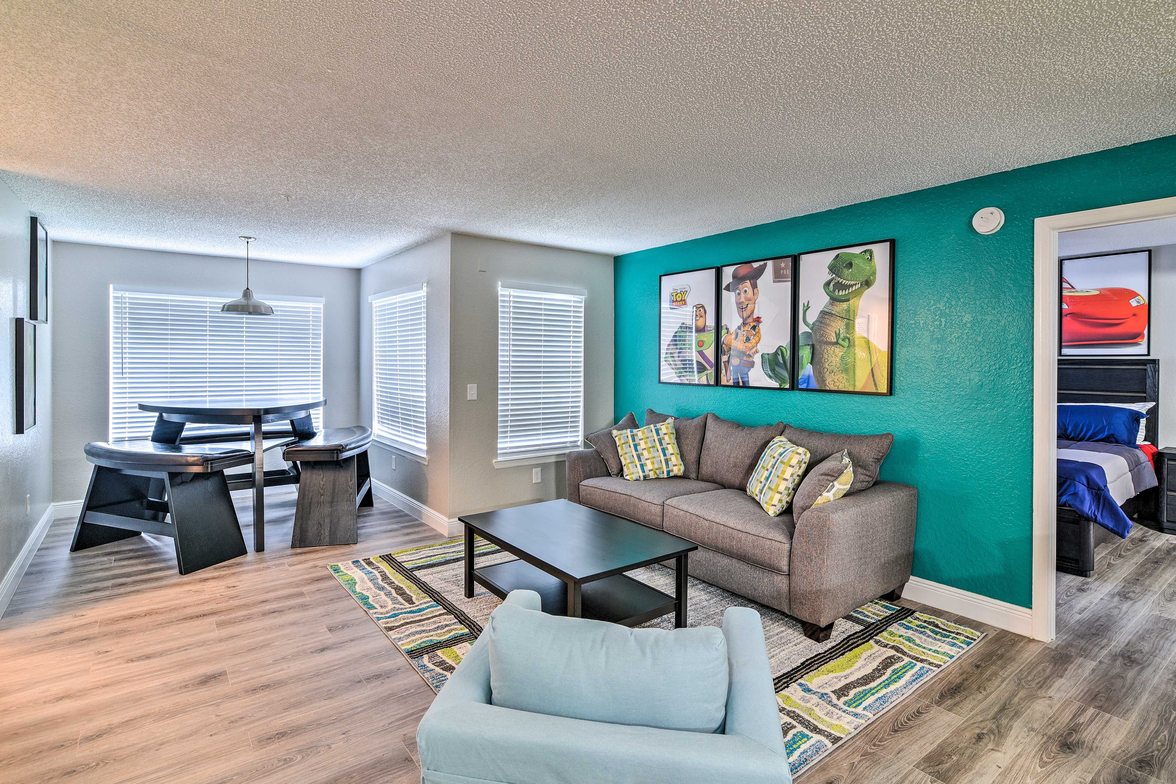 Let the Disney characters welcome you in for a wonderful stay!