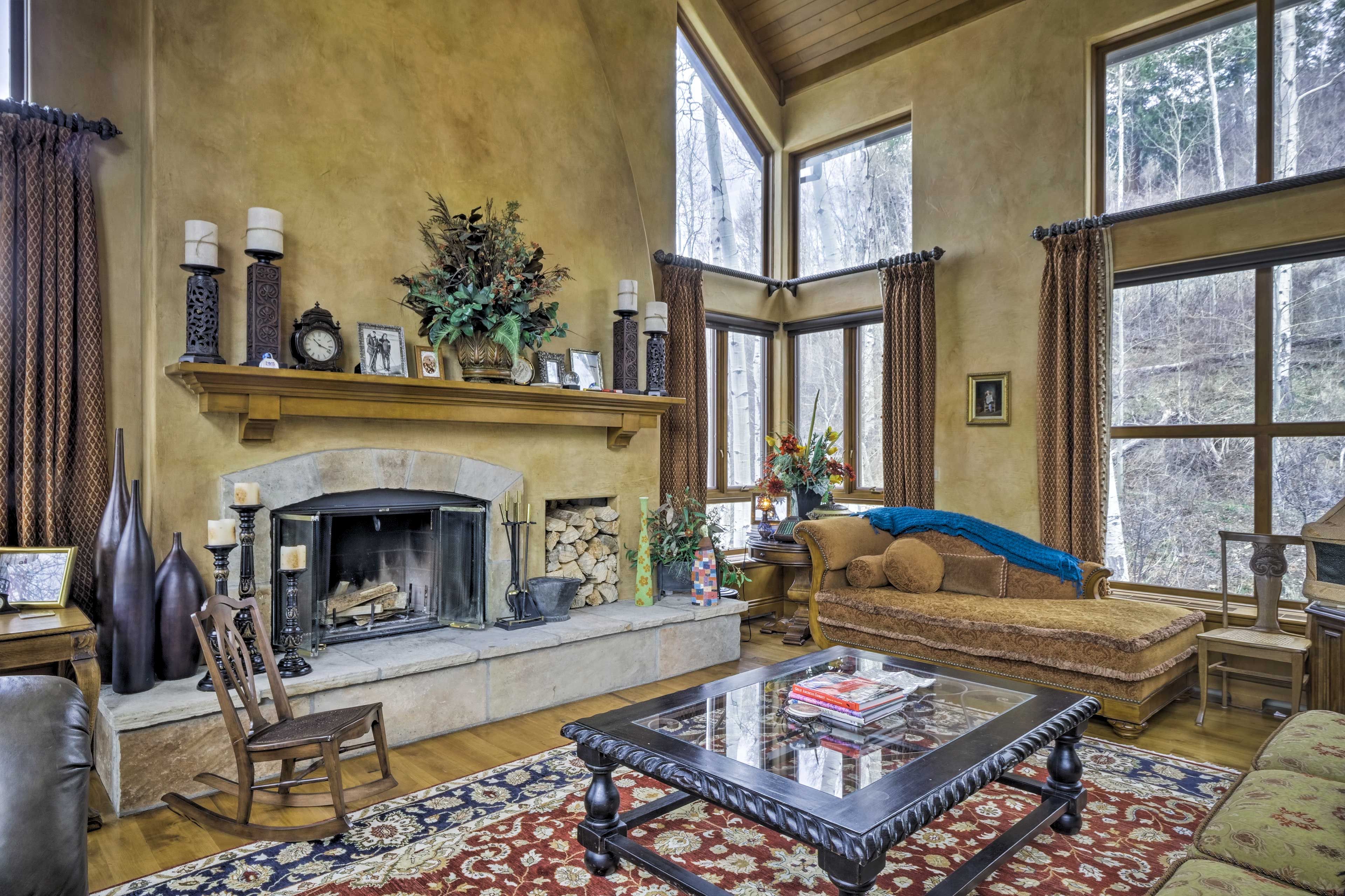 Inside, the home features a Victorian style with an Italian villa palette.