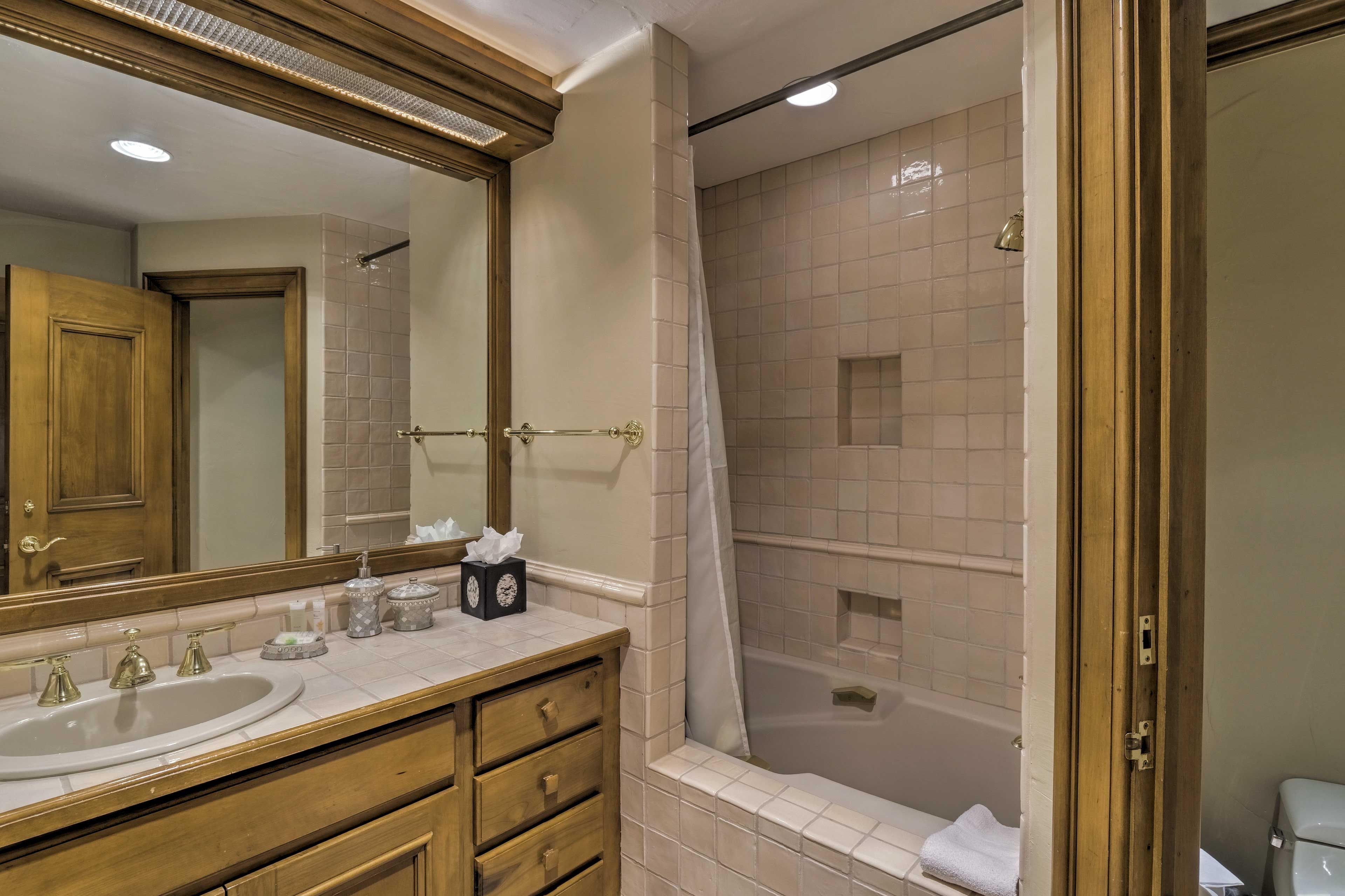 There are 4.5 bathrooms in the home.