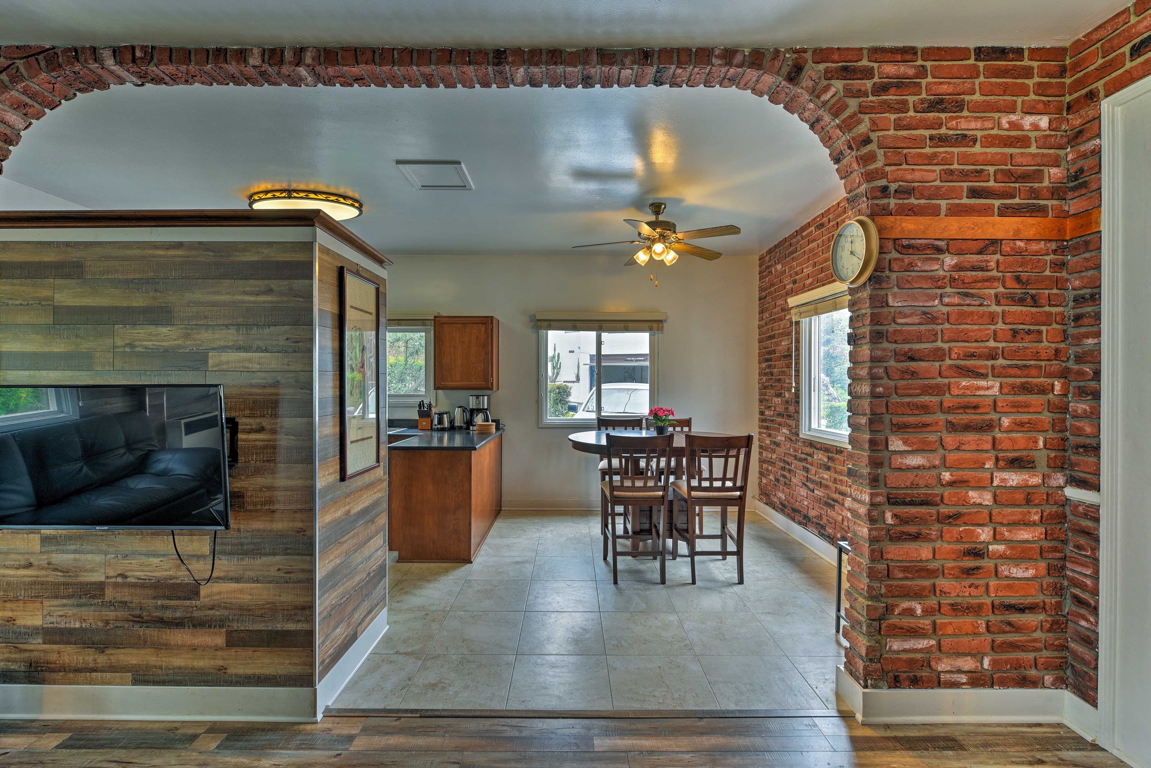 Set the dining table for 4.