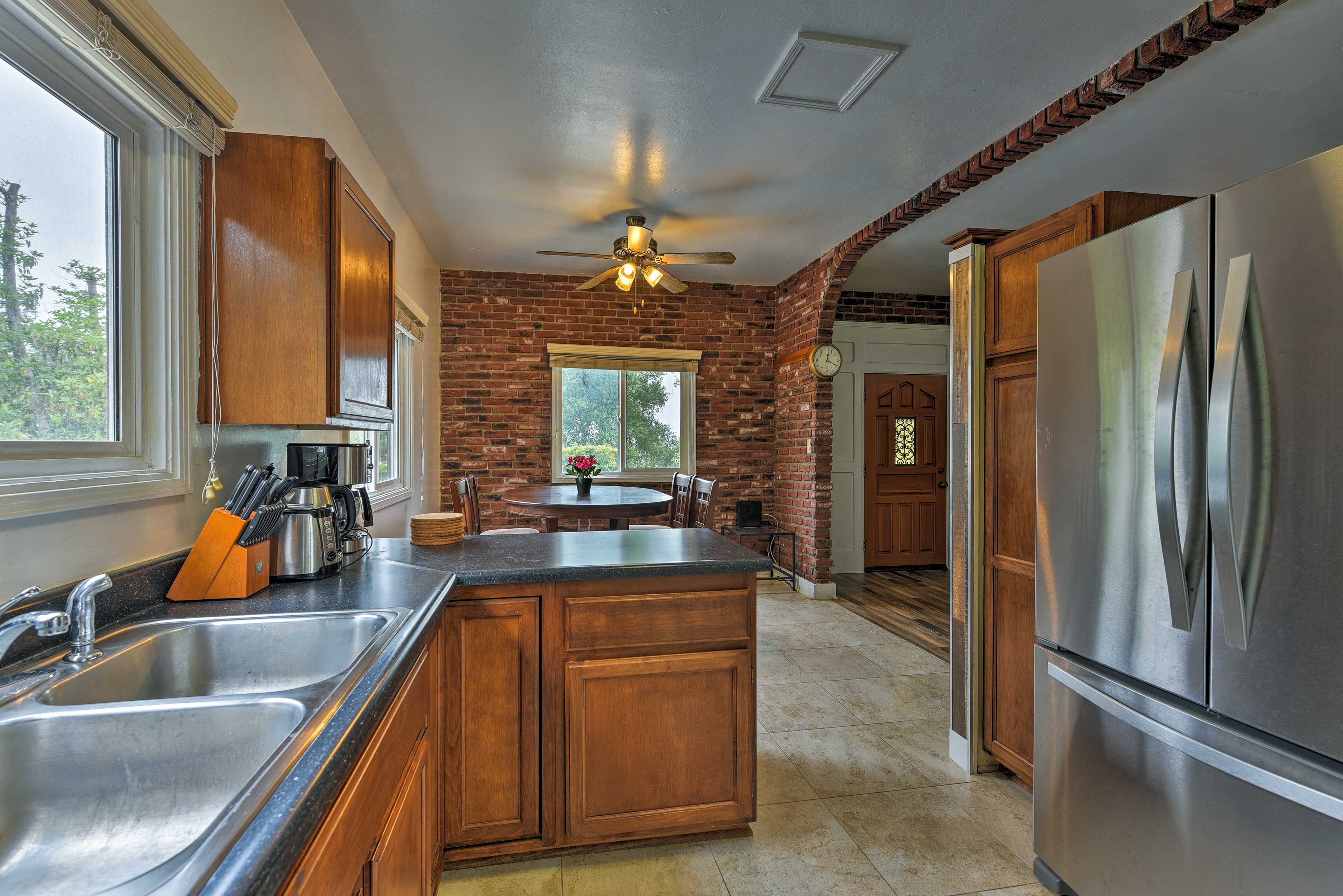 Ample counter space makes home-cooking a breeze.