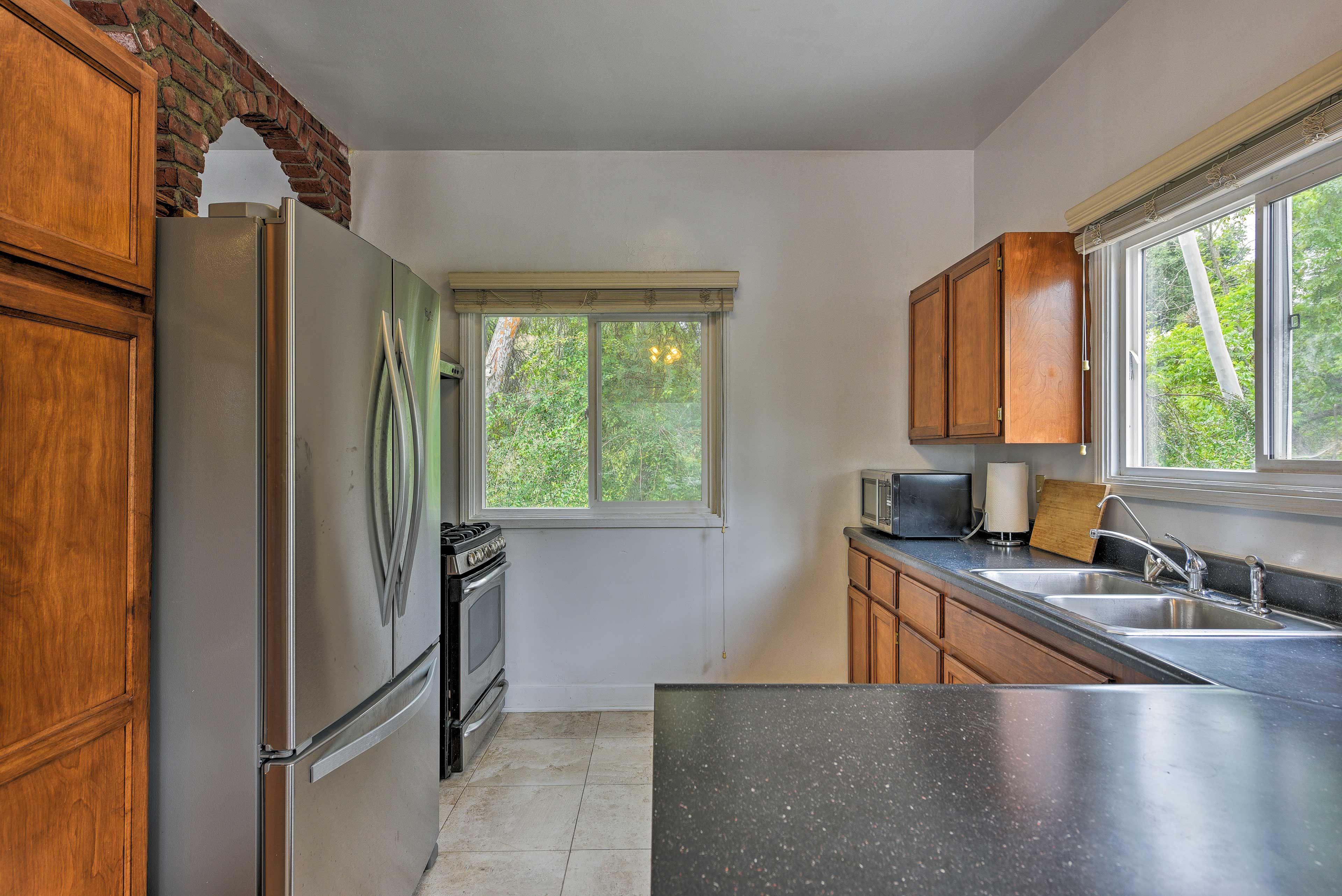 Warm natural light fills the home.