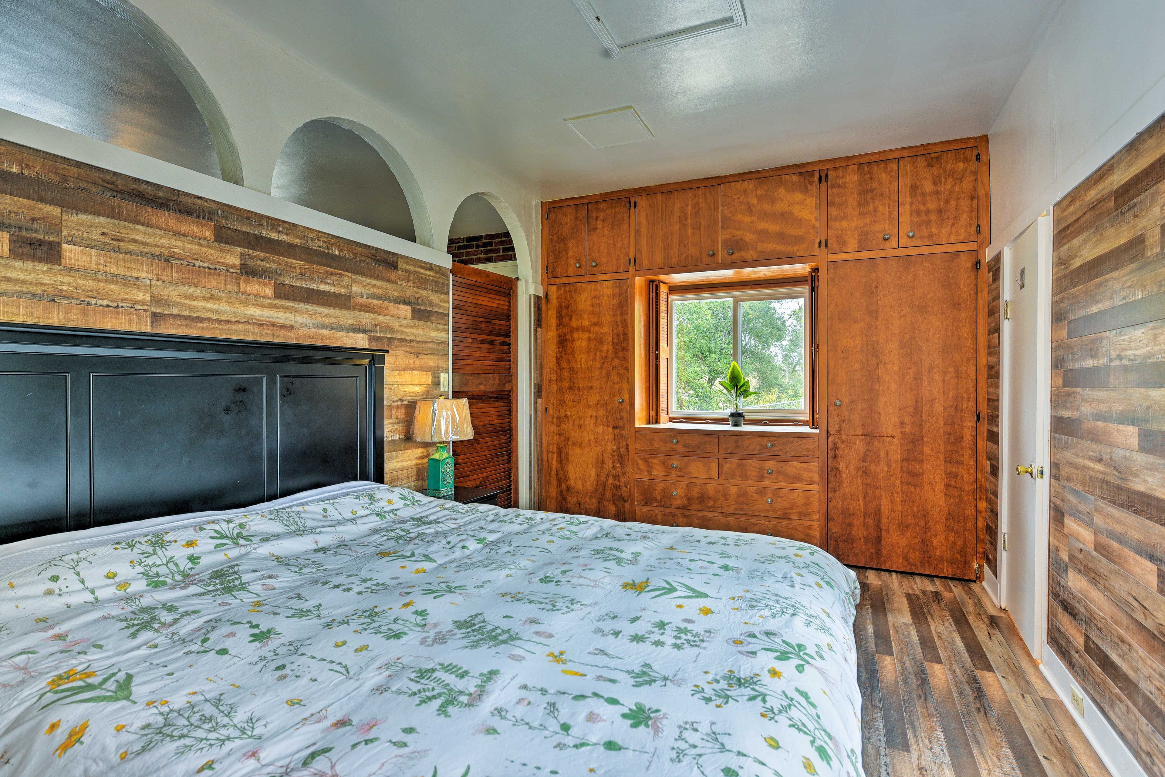 Stretch out in the spacious king-sized bed.