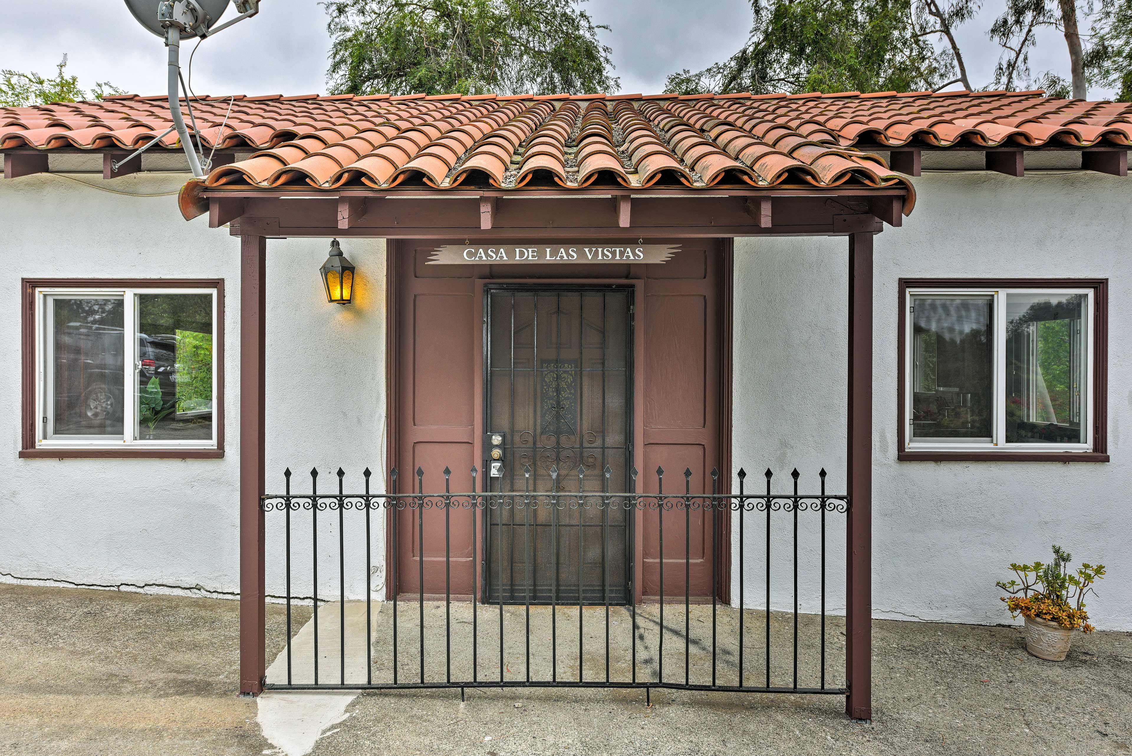 You'll find a movie theater and dining options nearby.