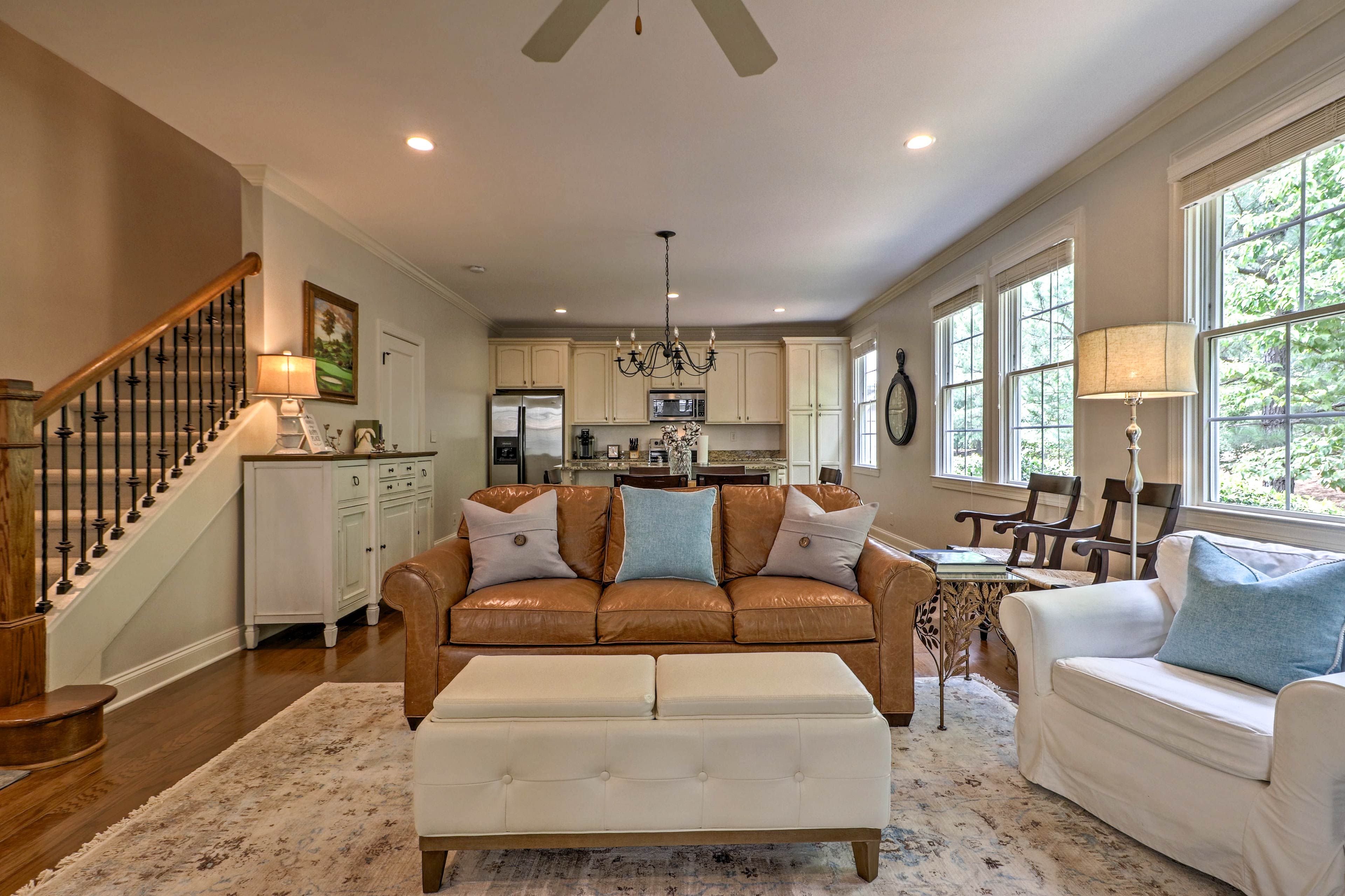 The large, open living space will be your go-to spot in the home.