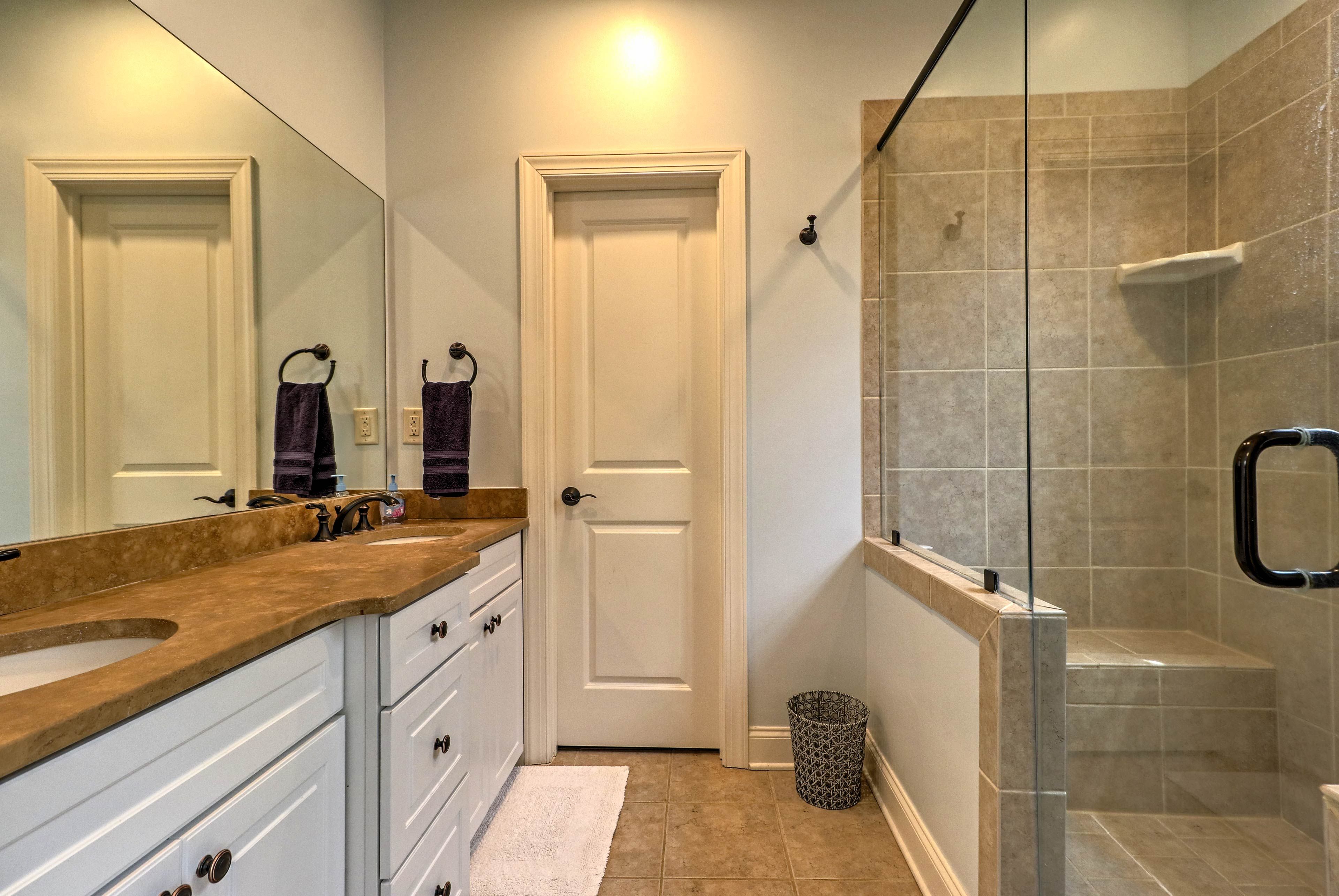 You'll fall in love with the en-suite with a large glass-enclosed shower.