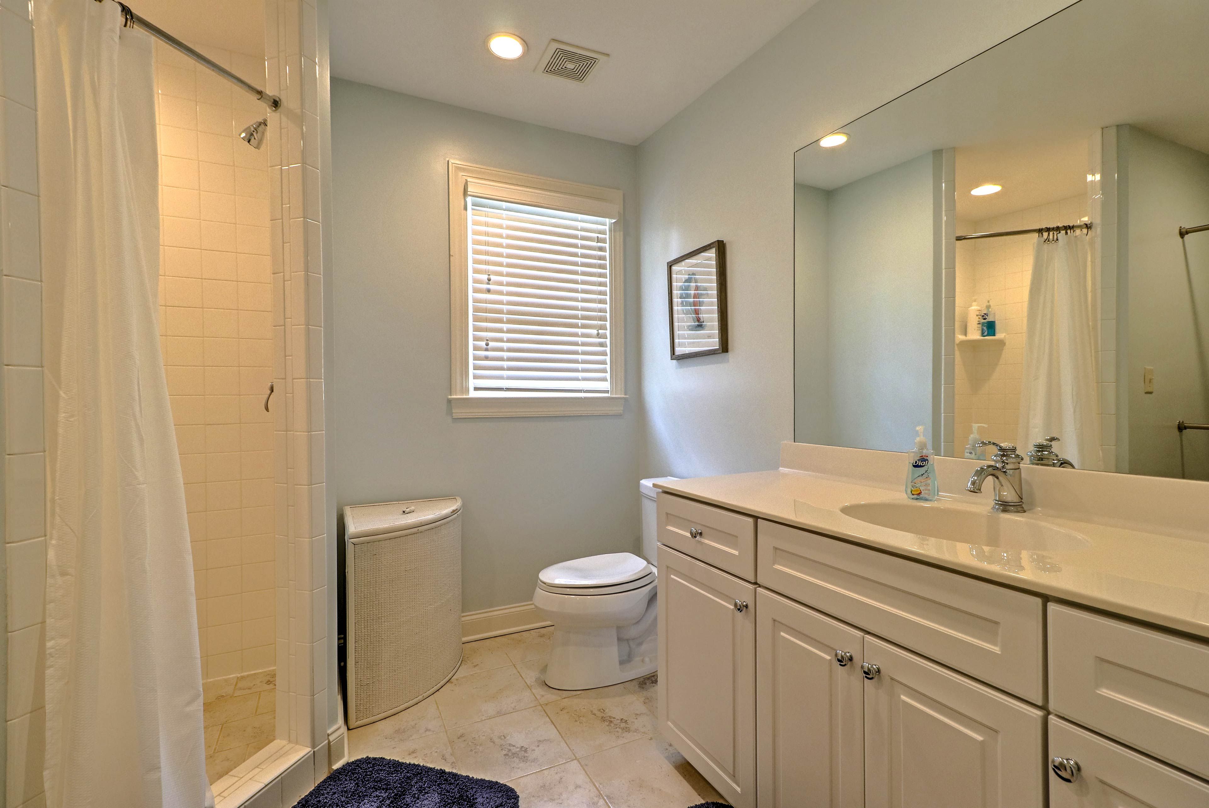 Three full bathrooms and a half bathroom make this home perfect for families.