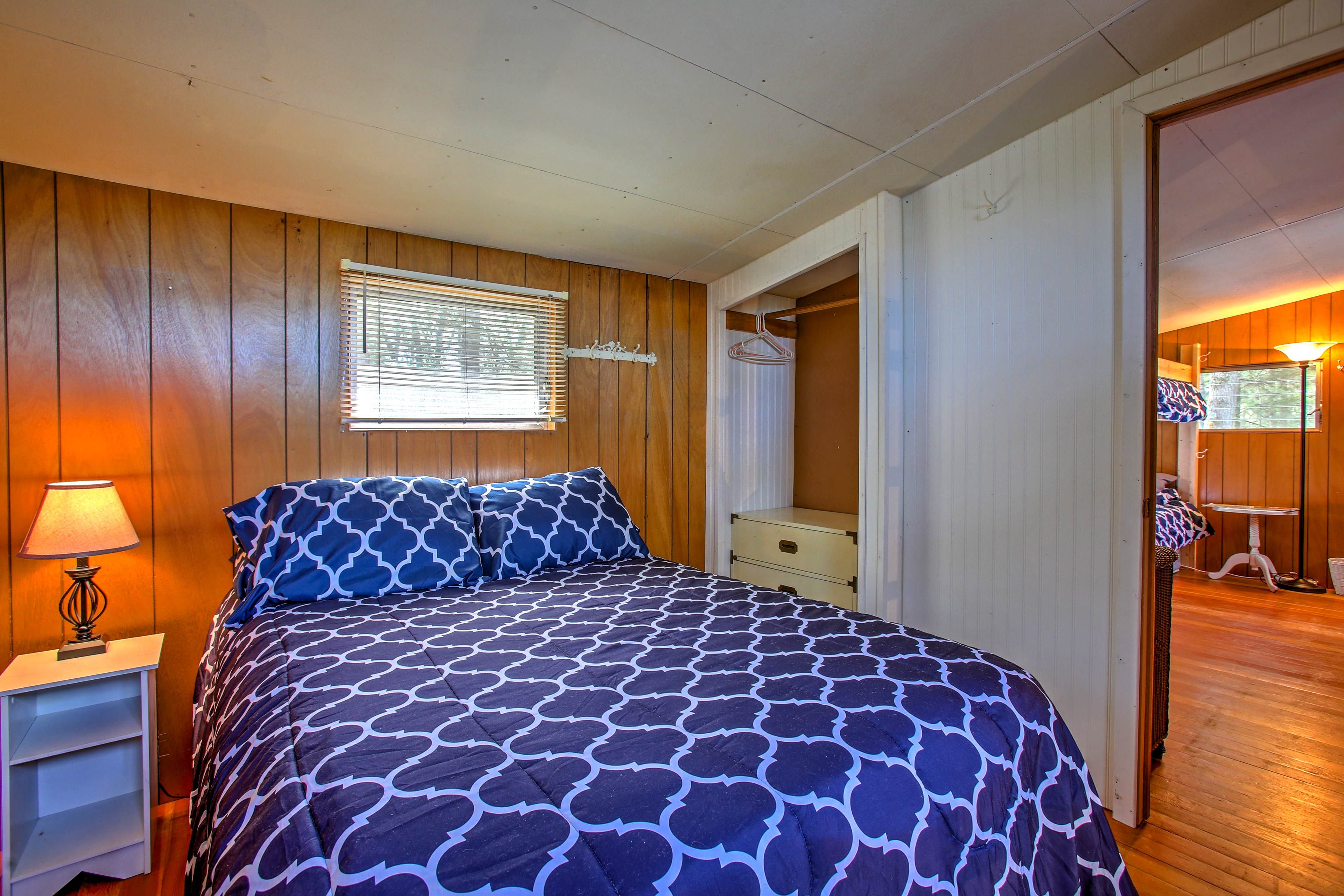 Close the room divider for rest and privacy.