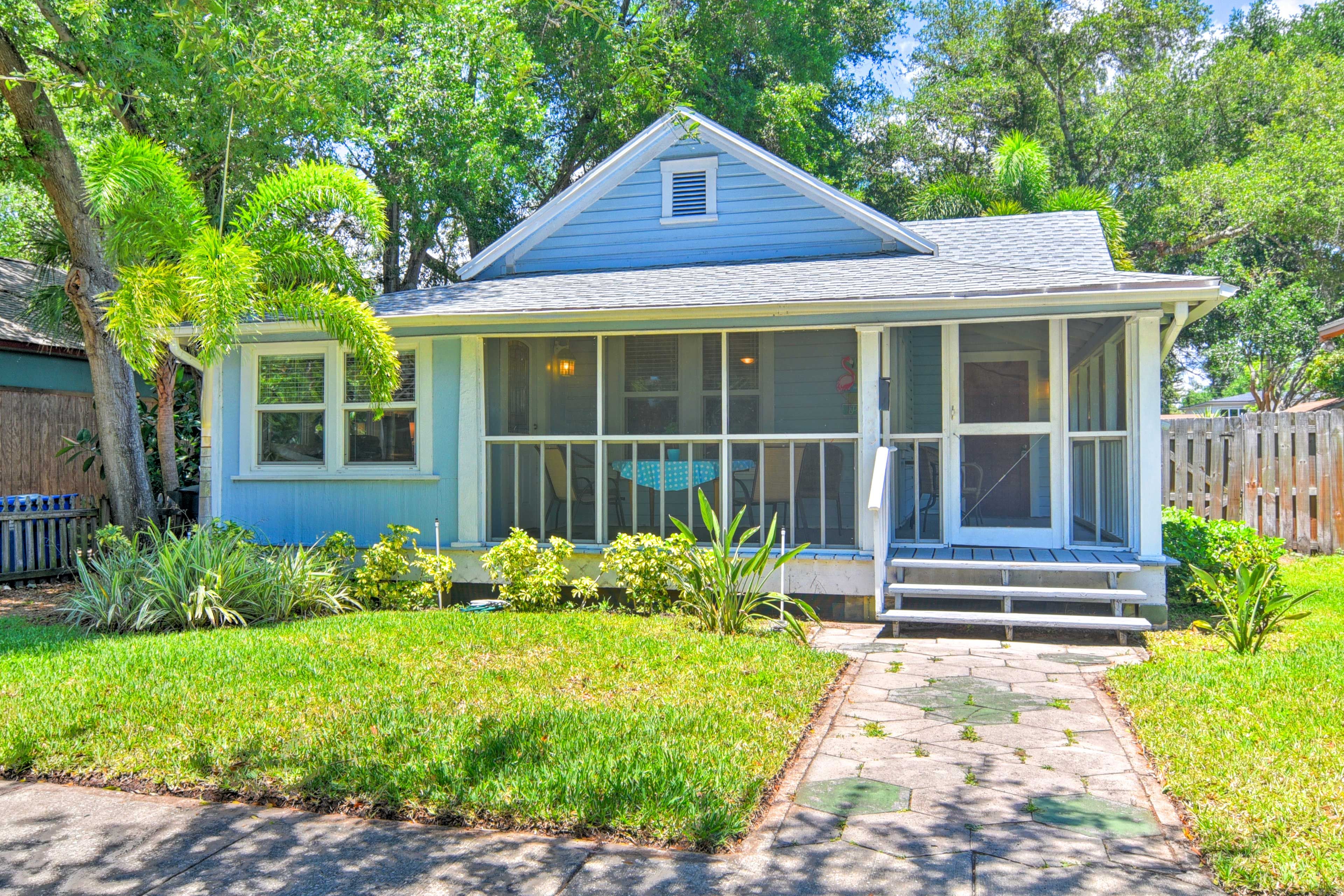 Picture yourself at this Key West-style vacation rental house in Old St. Pete!