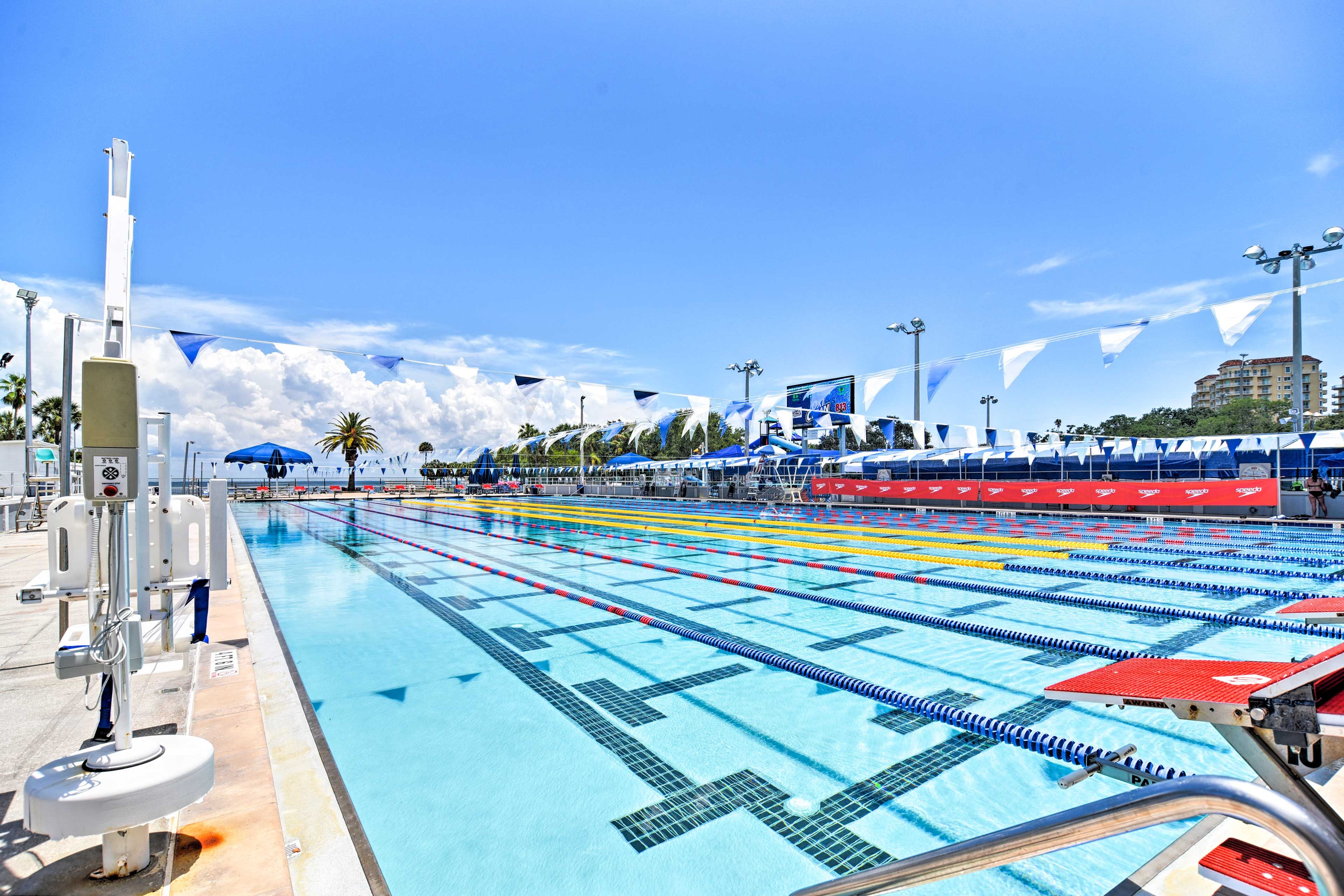 Hit the pool for an additional fee!