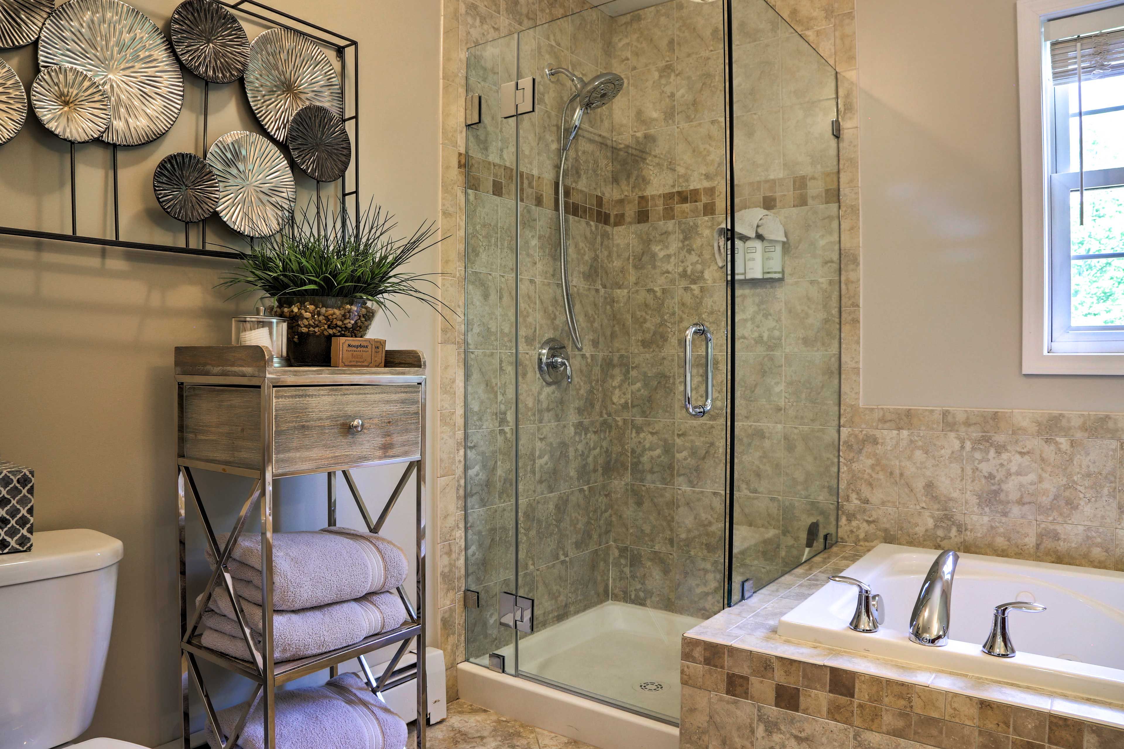 Don't have time for a soak? Hop in the shower for a quick rinse.
