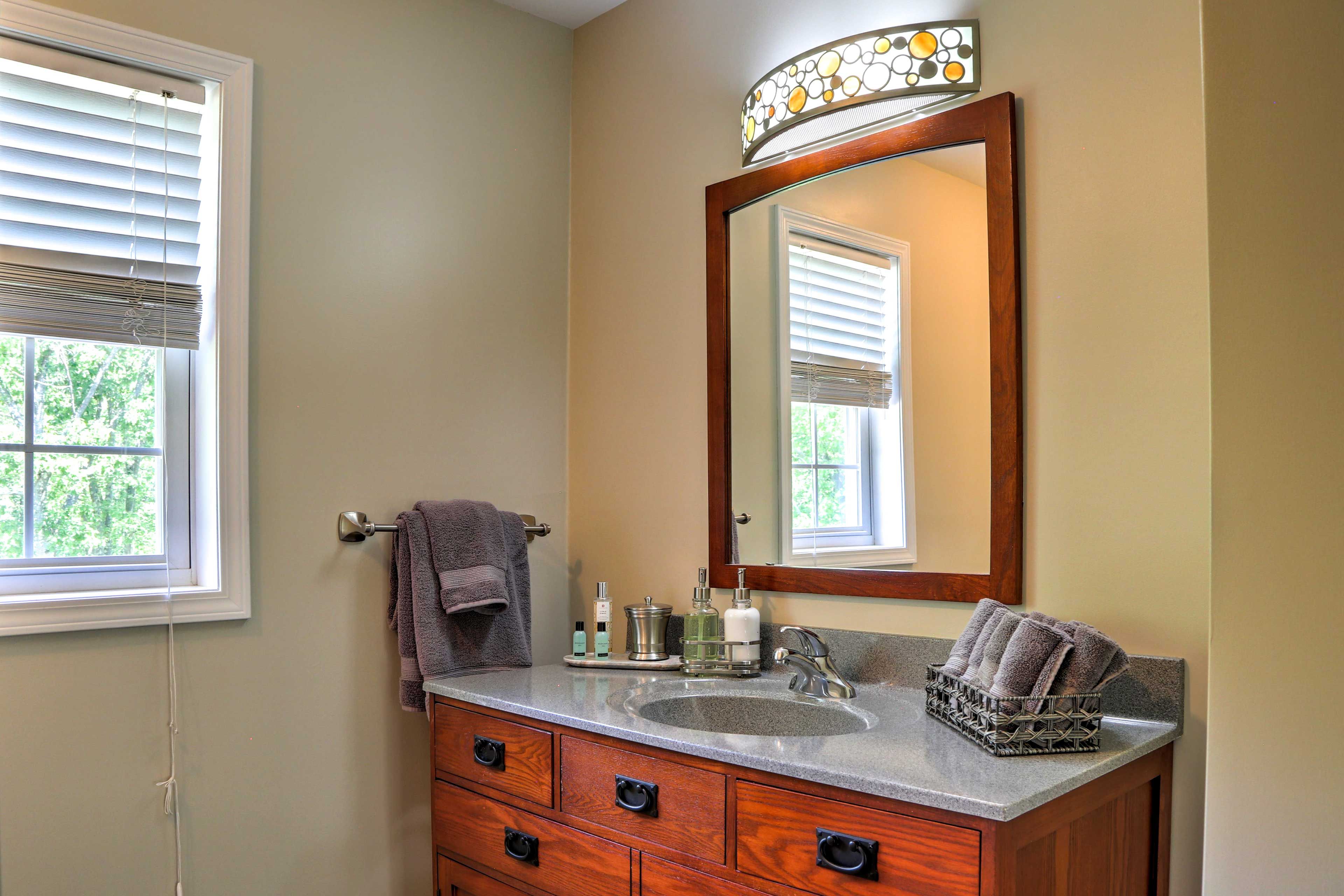 Rinse off before bed in the second full bathroom.