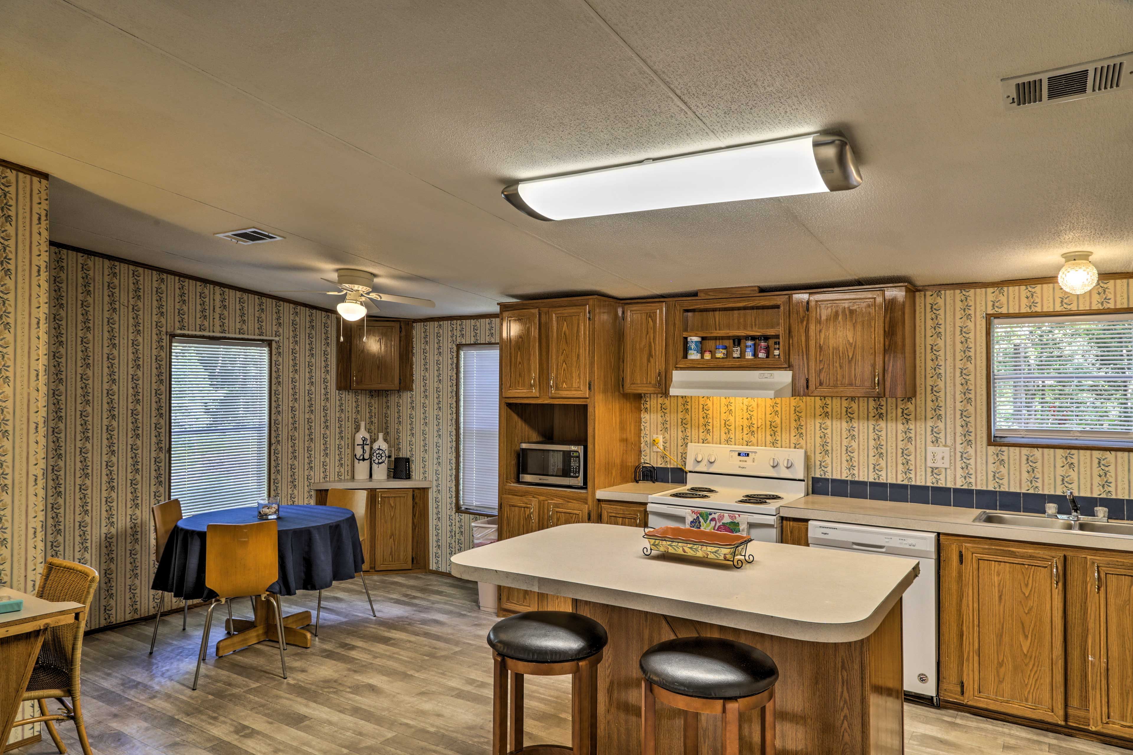 The 2-person dinette is perfect for a quick snack!