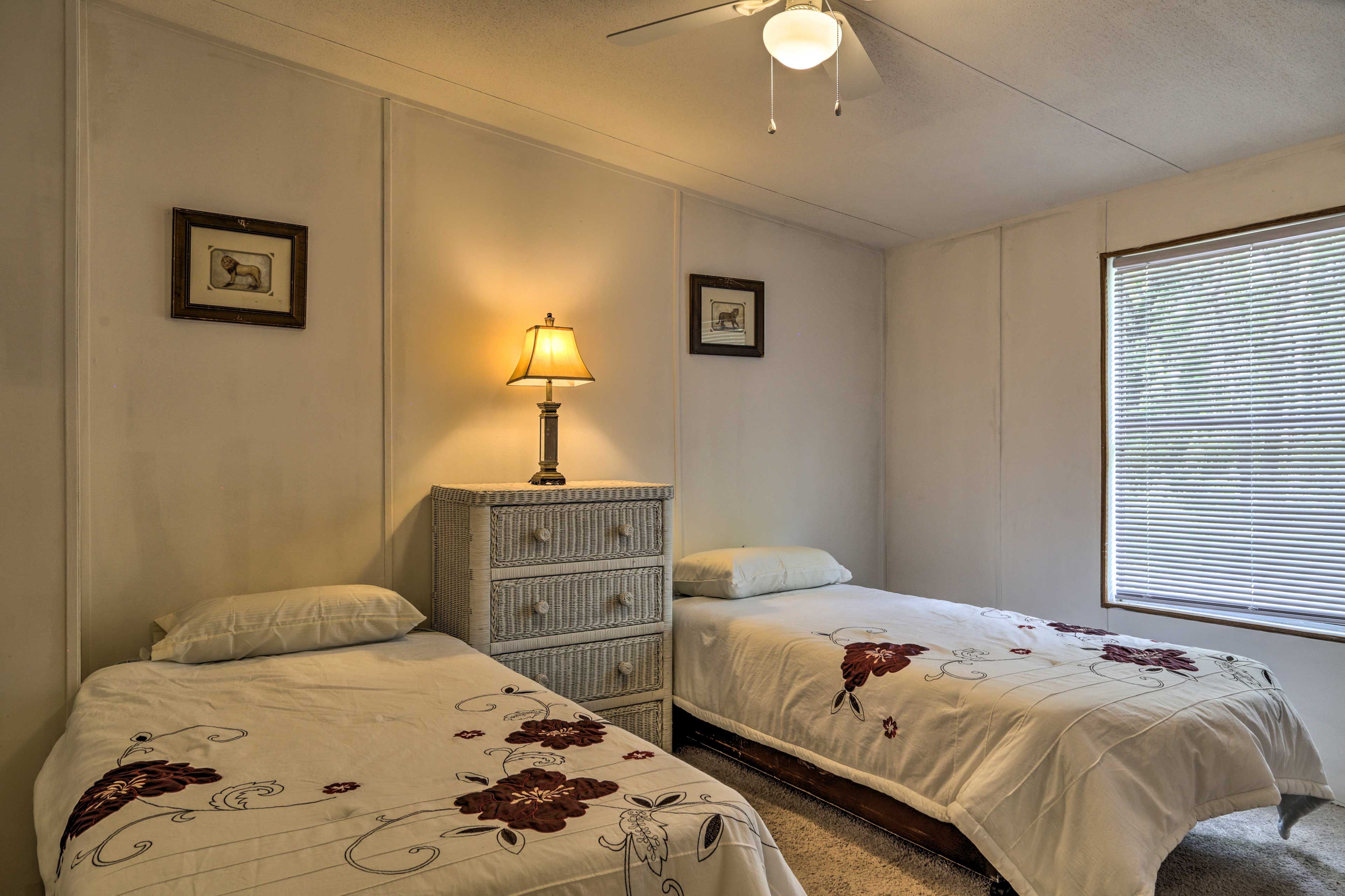 Kids love the third and final bedroom with 2 twin beds.
