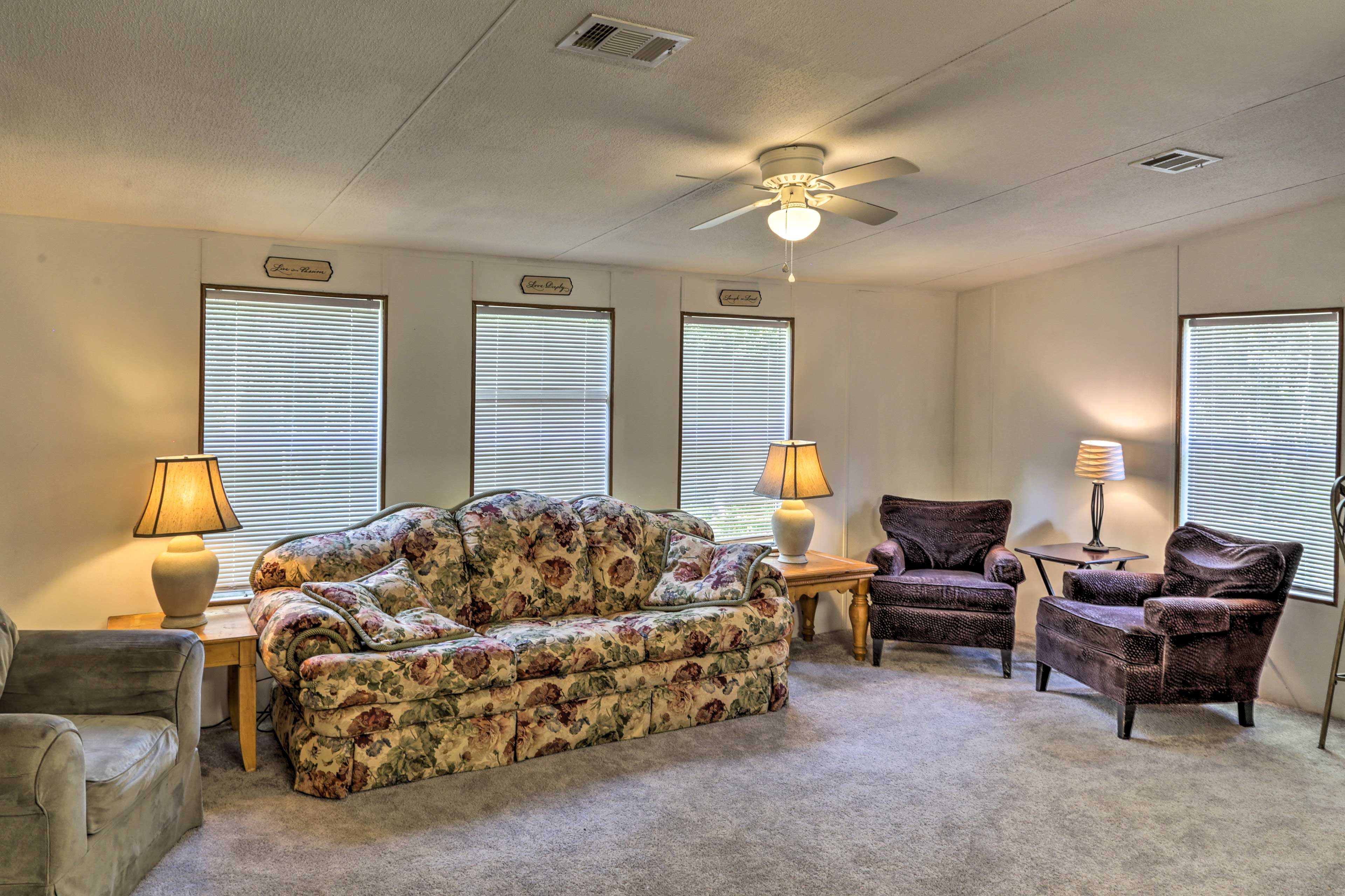 Get lost in conversation in the family room!