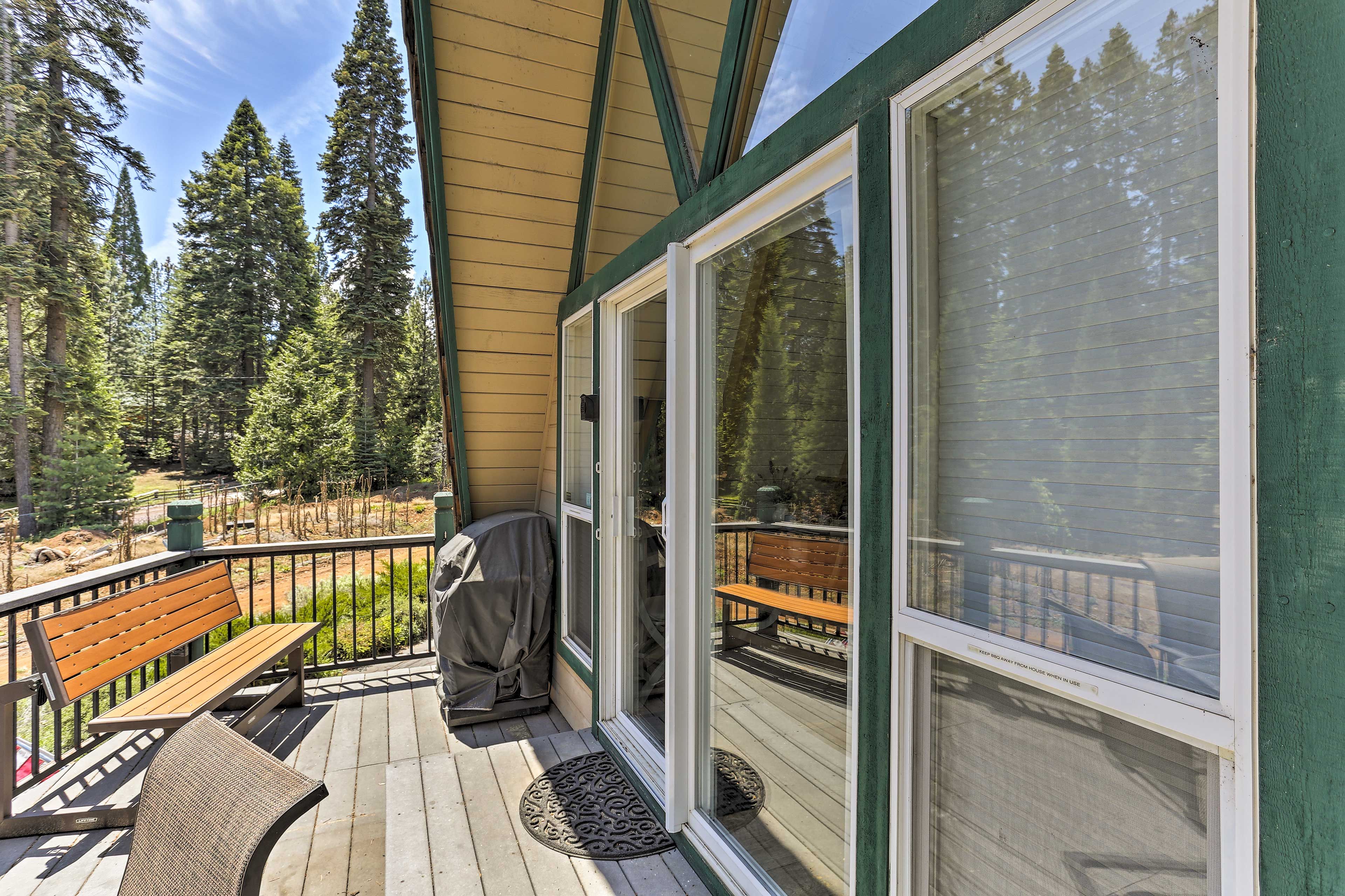 The deck is ideal for soaking up the California sun!