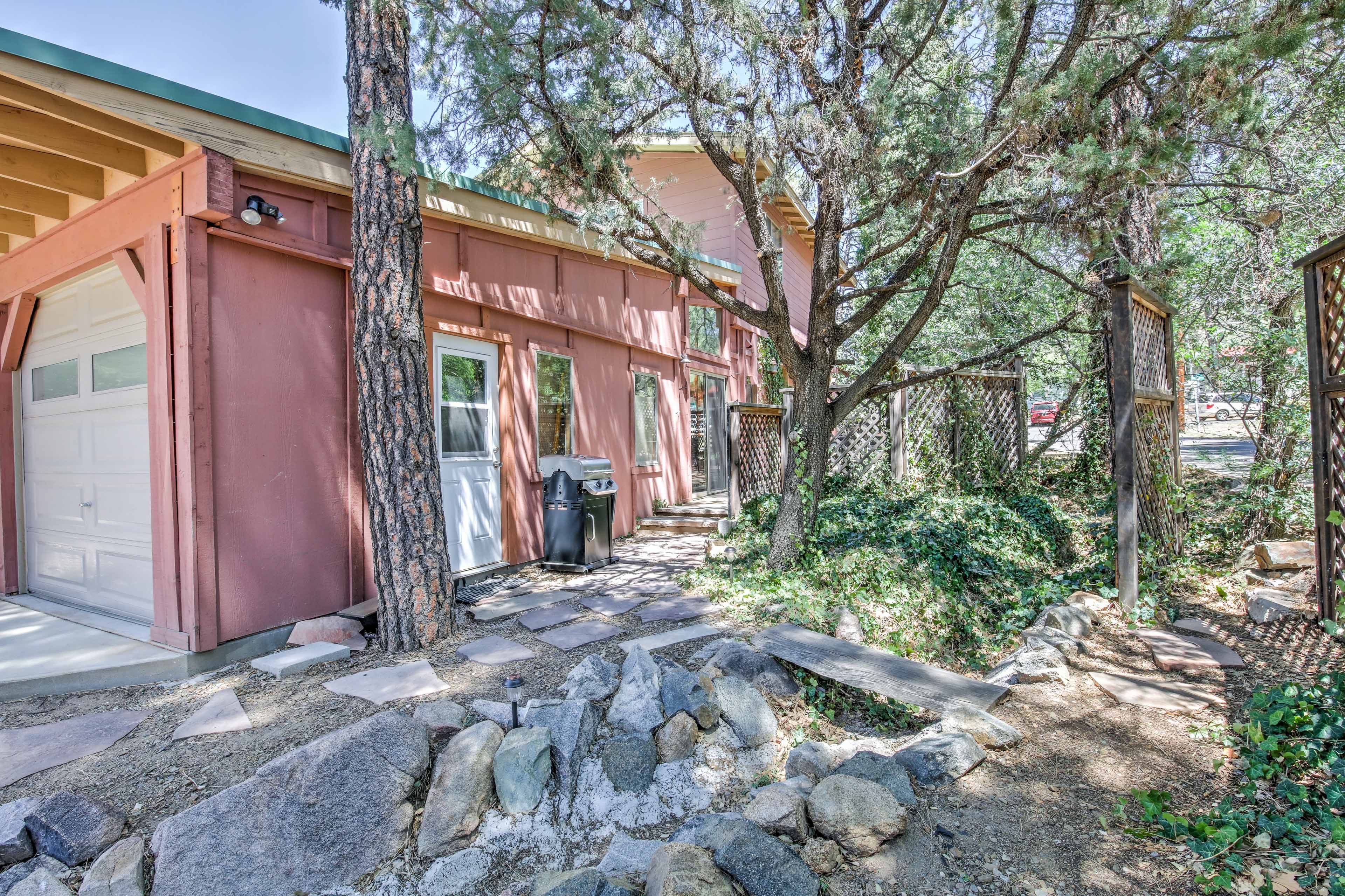 This home is ideal if you're attending a local car show or bike race.