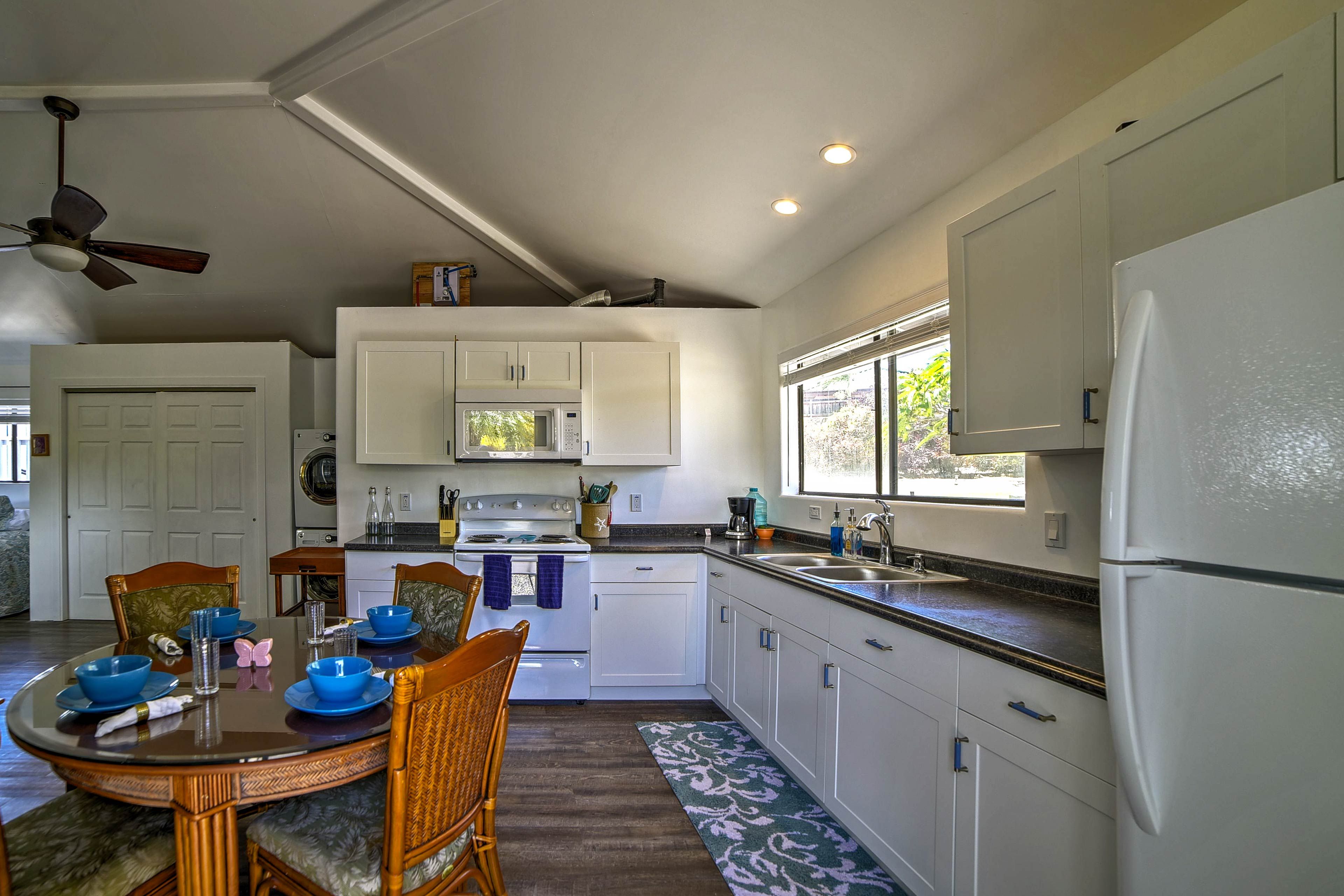 Gaze out at the scenic surroundings while you cook!