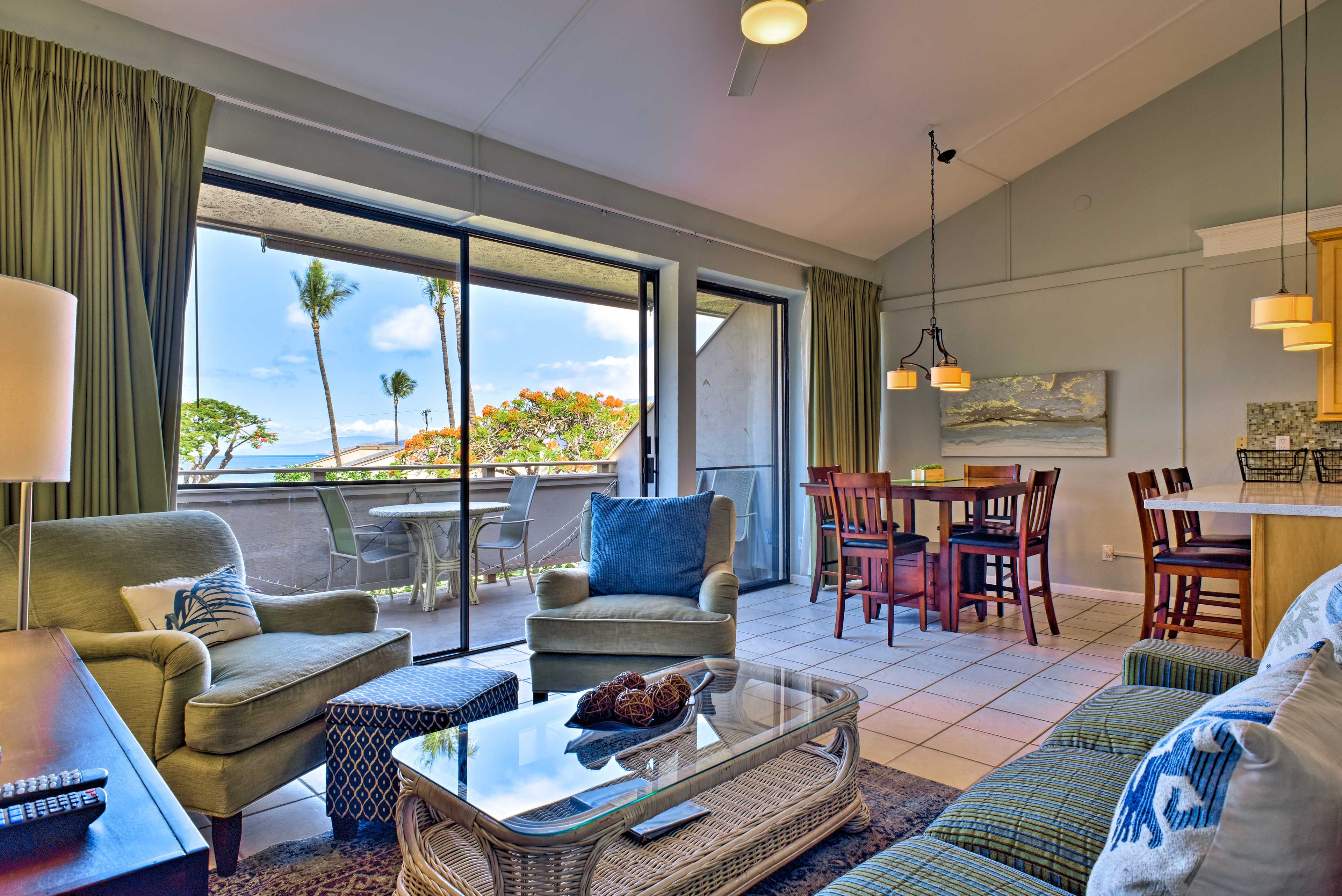 The bright interior features 2 bedrooms and 1 bathroom.