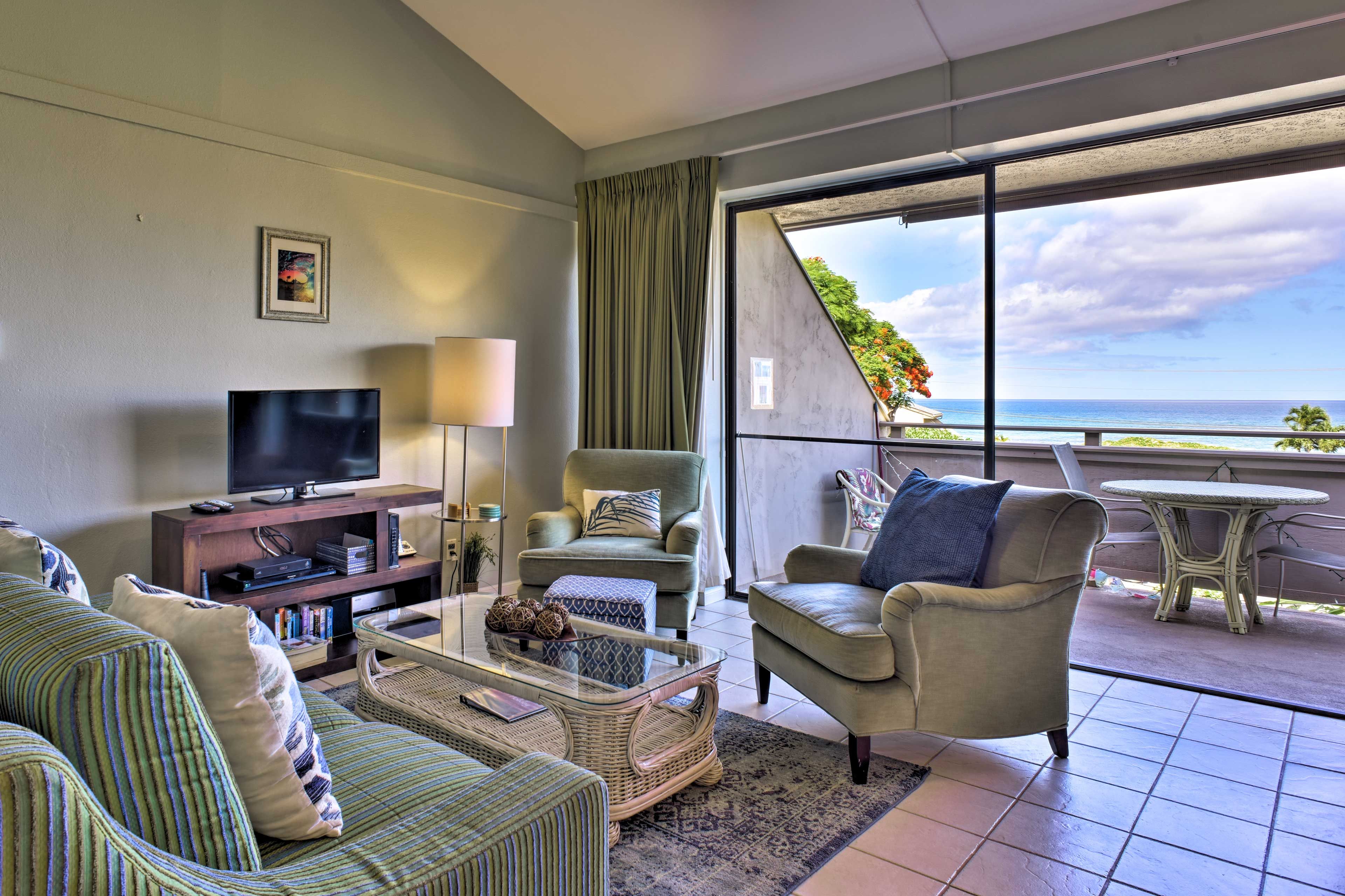 Kick back and relax in the spacious living room.