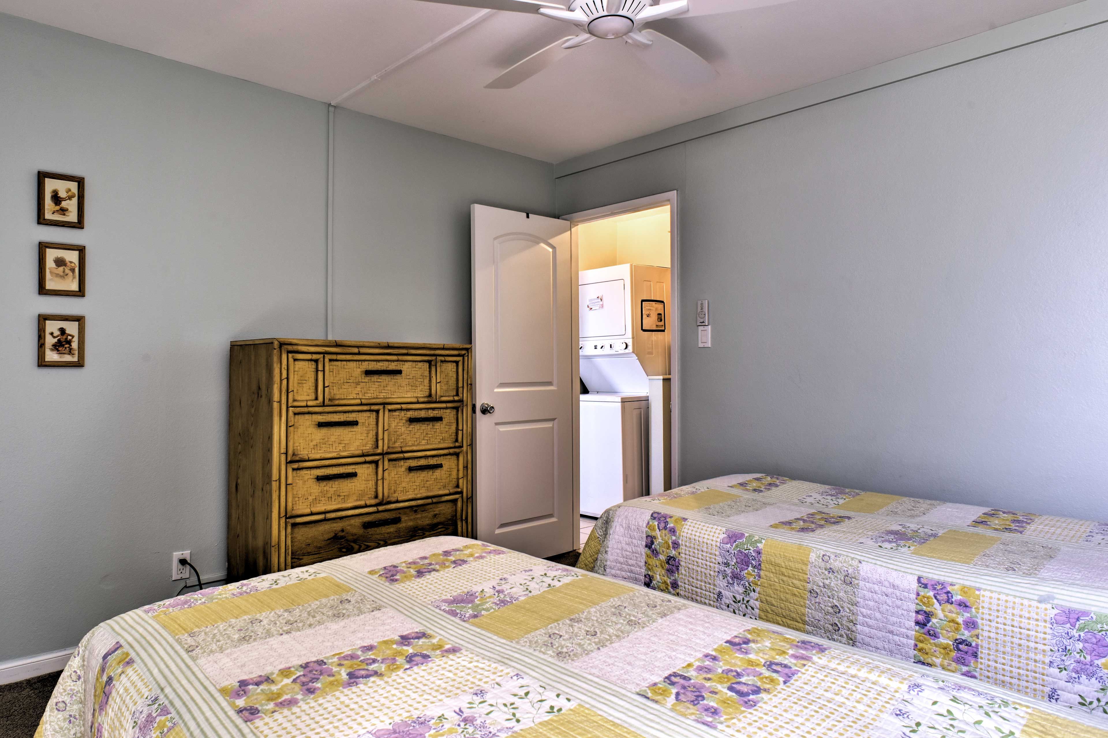 Keep your belongings organized in the dresser.