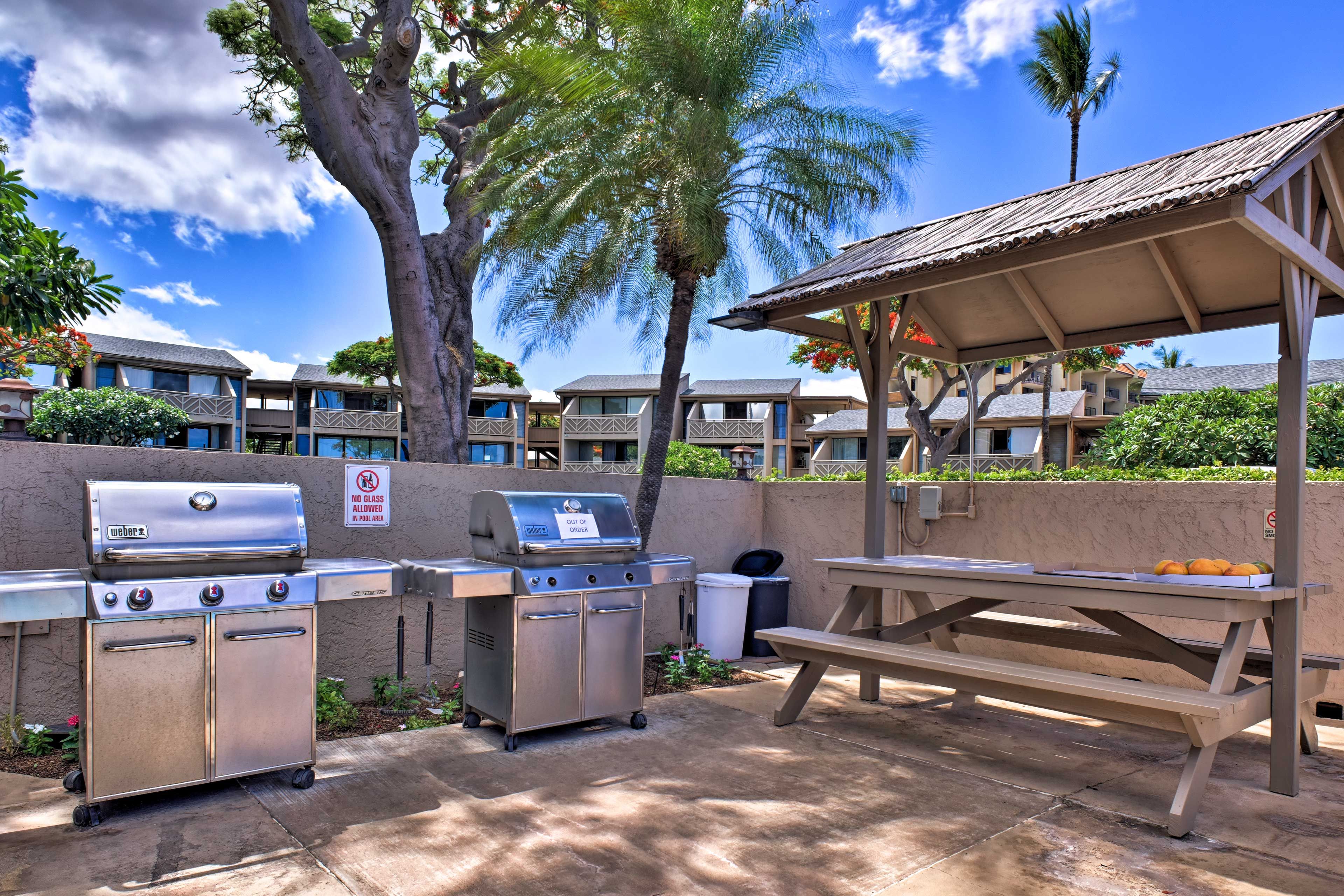 Grilling is made easy with 2 gas grills!