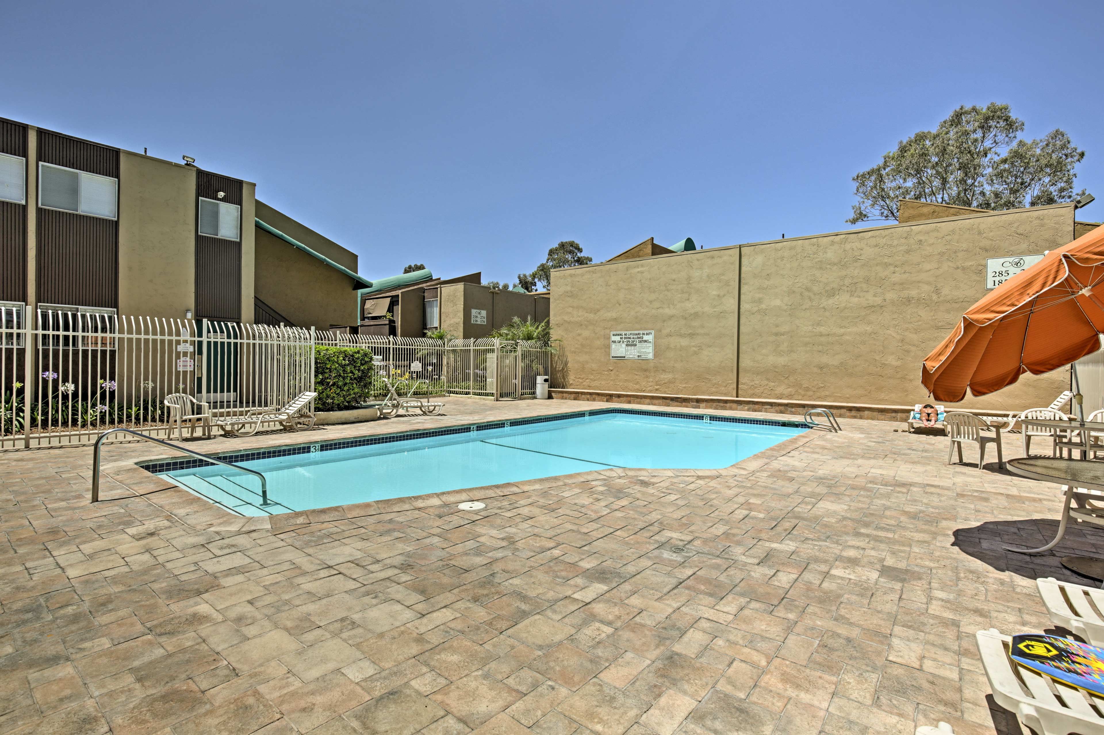 You'll find the community pool just steps away!