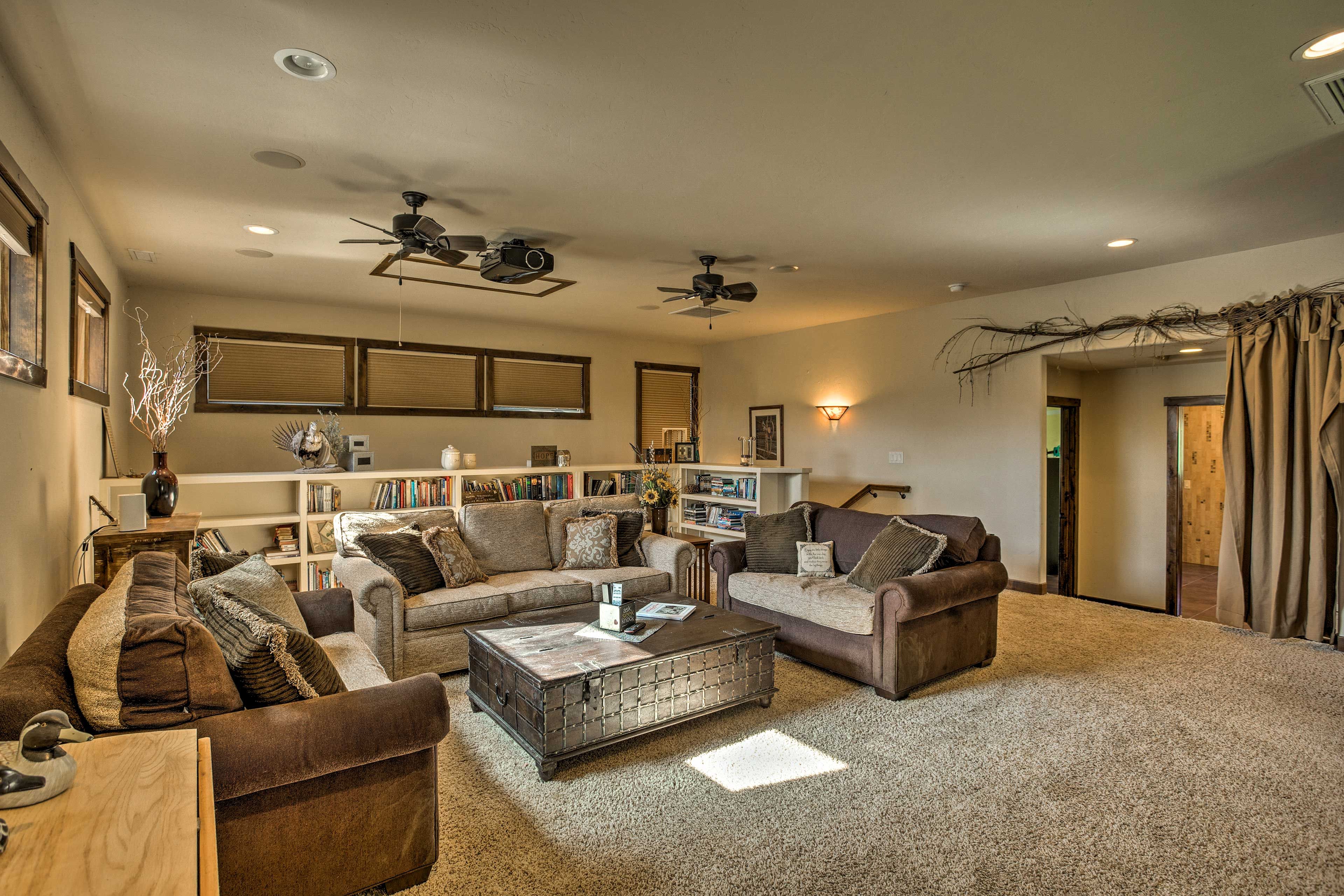 Bring the popcorn and grab a seat for movie night in the theater room.
