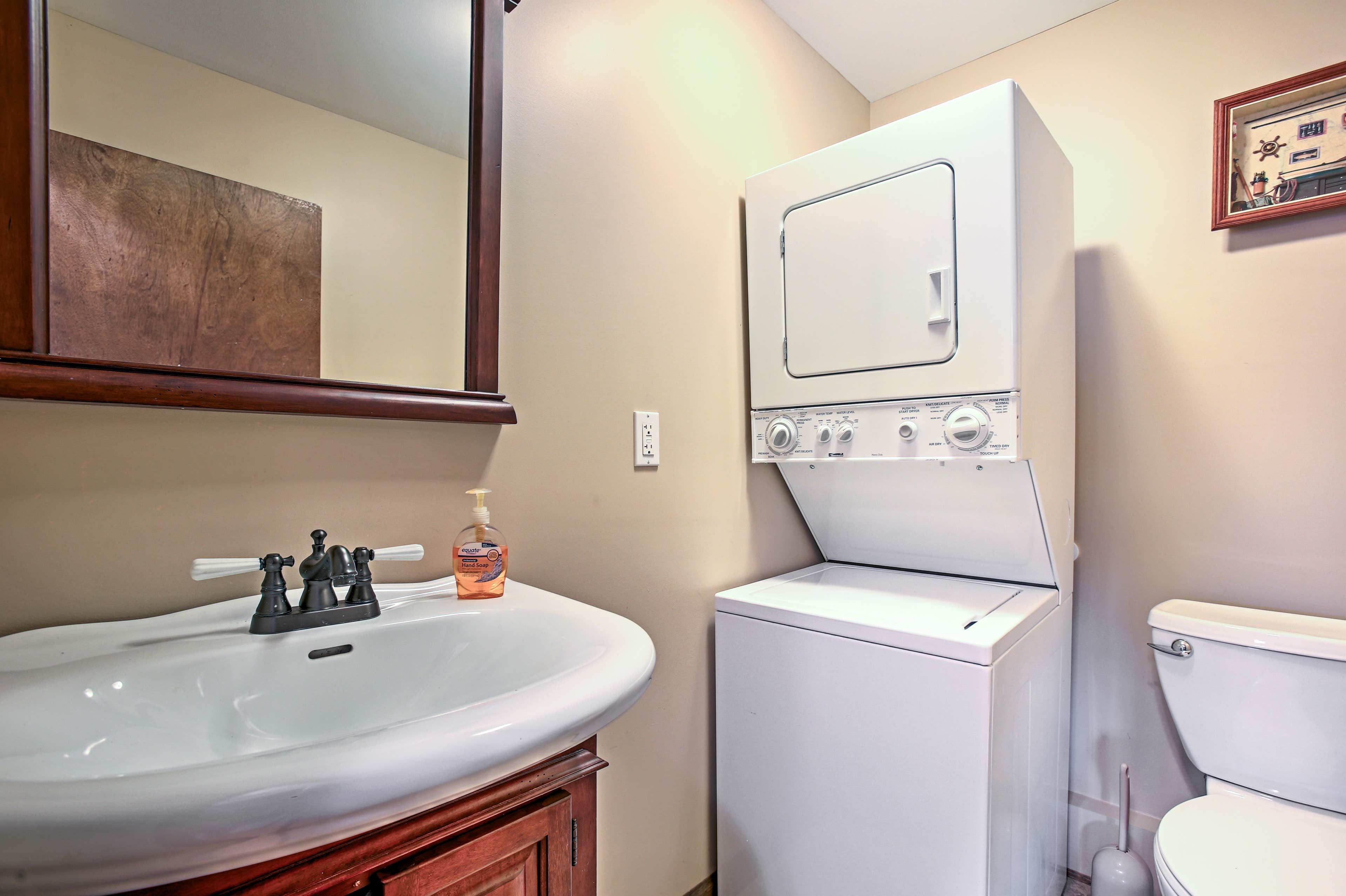 Pack light and use the washer and dryer!