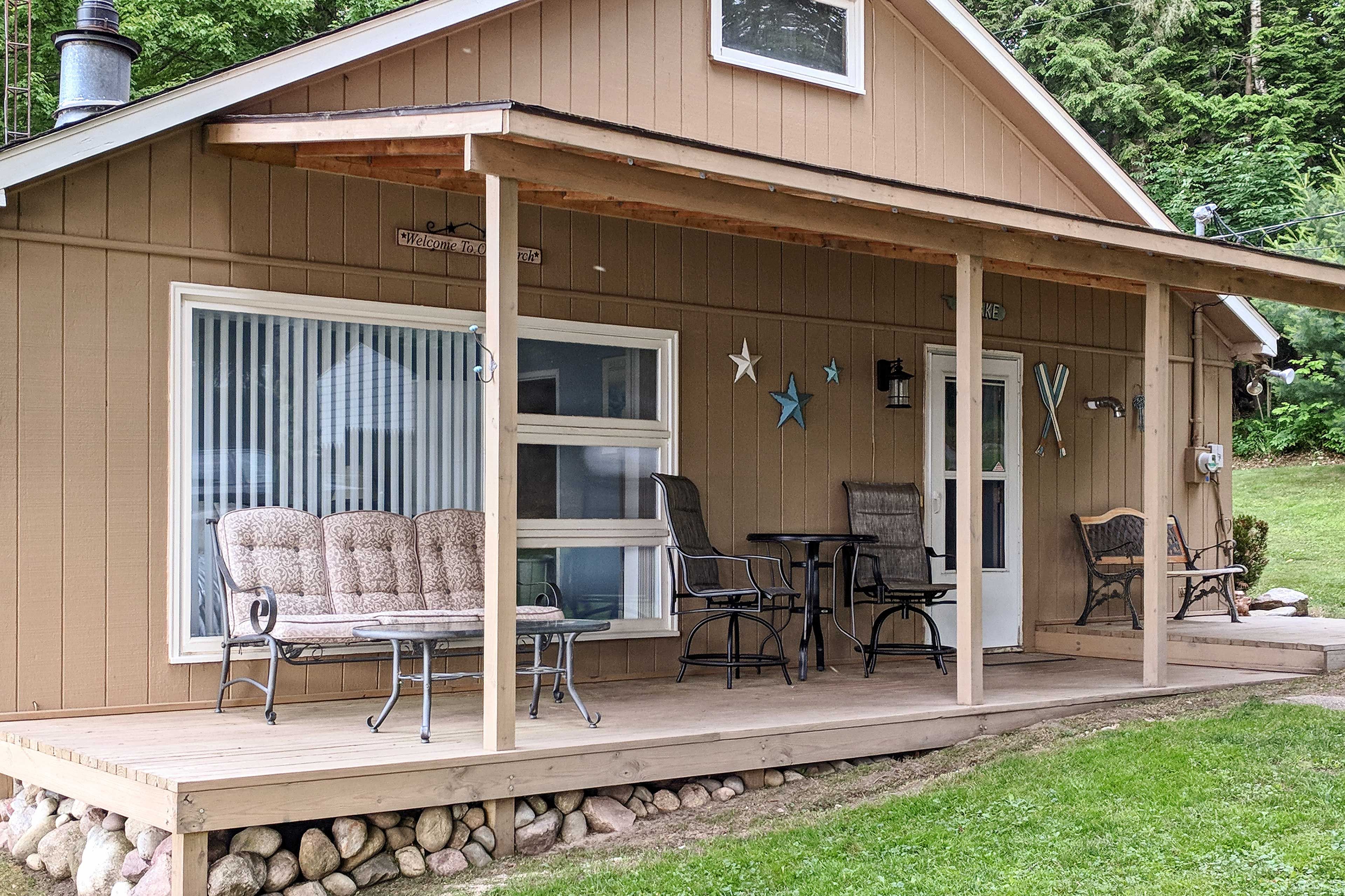 Sit and relax on the front porch.