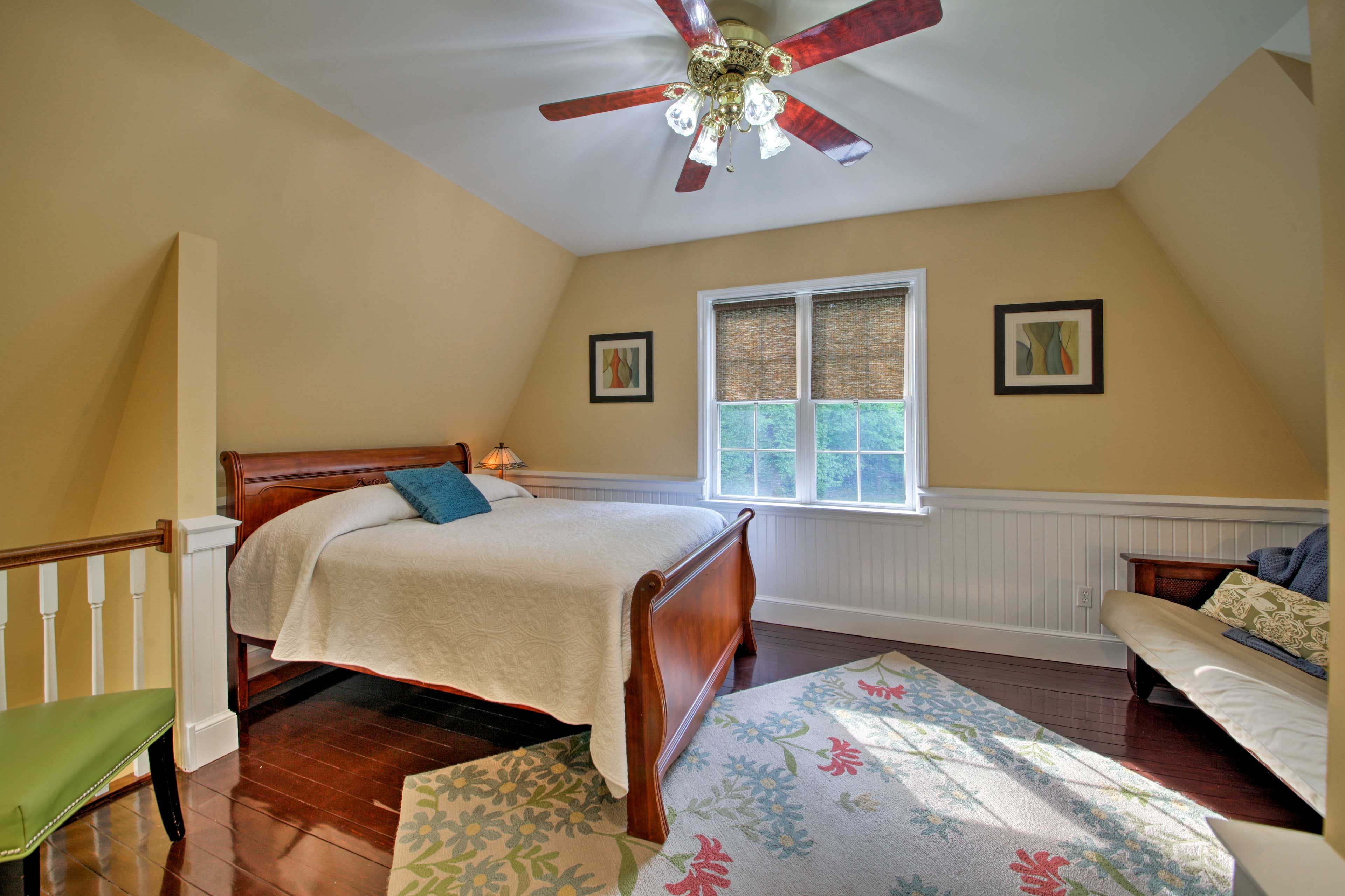 It's complete with a full-sized bed.