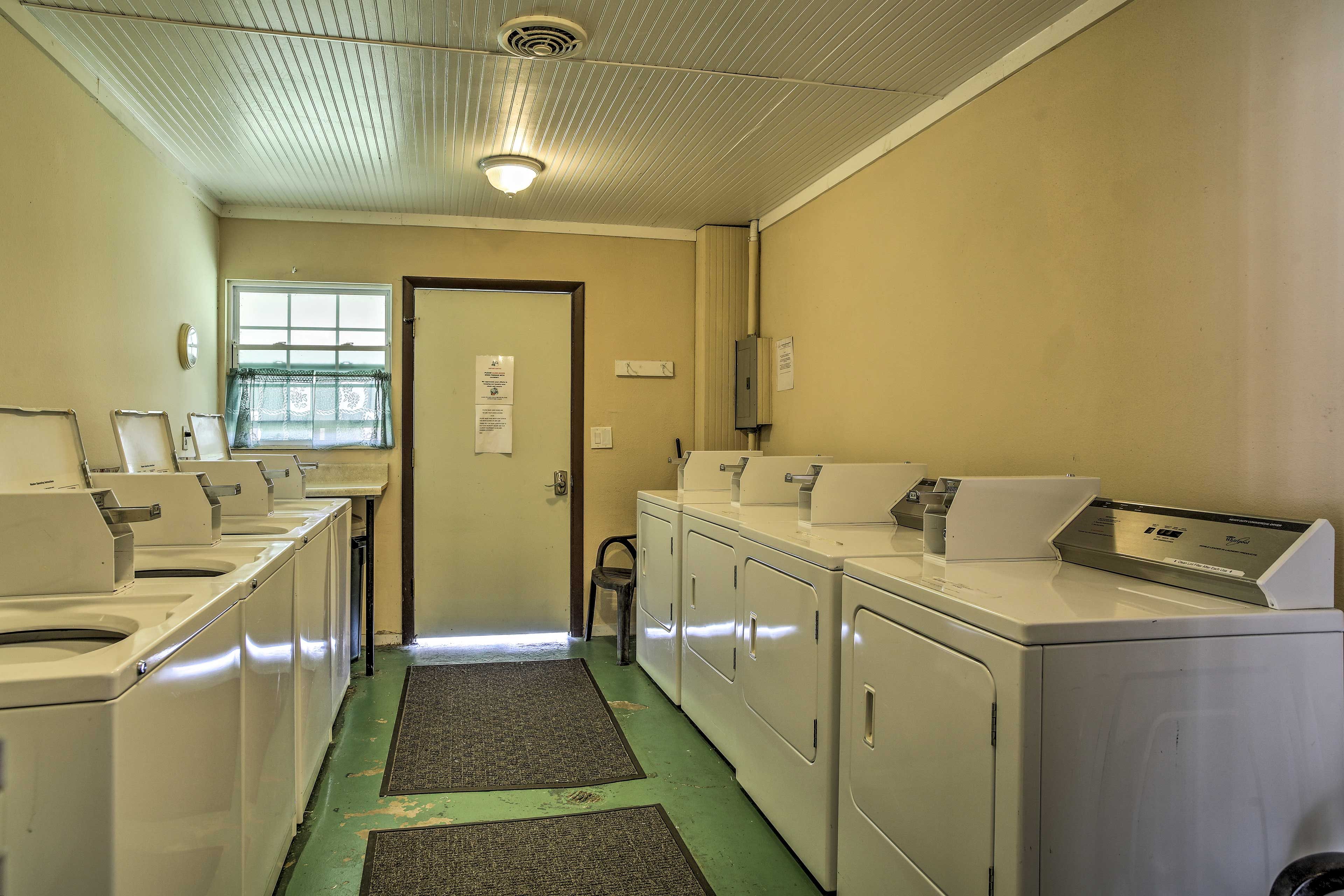 Coin-operated laundry facilities are available for your use.