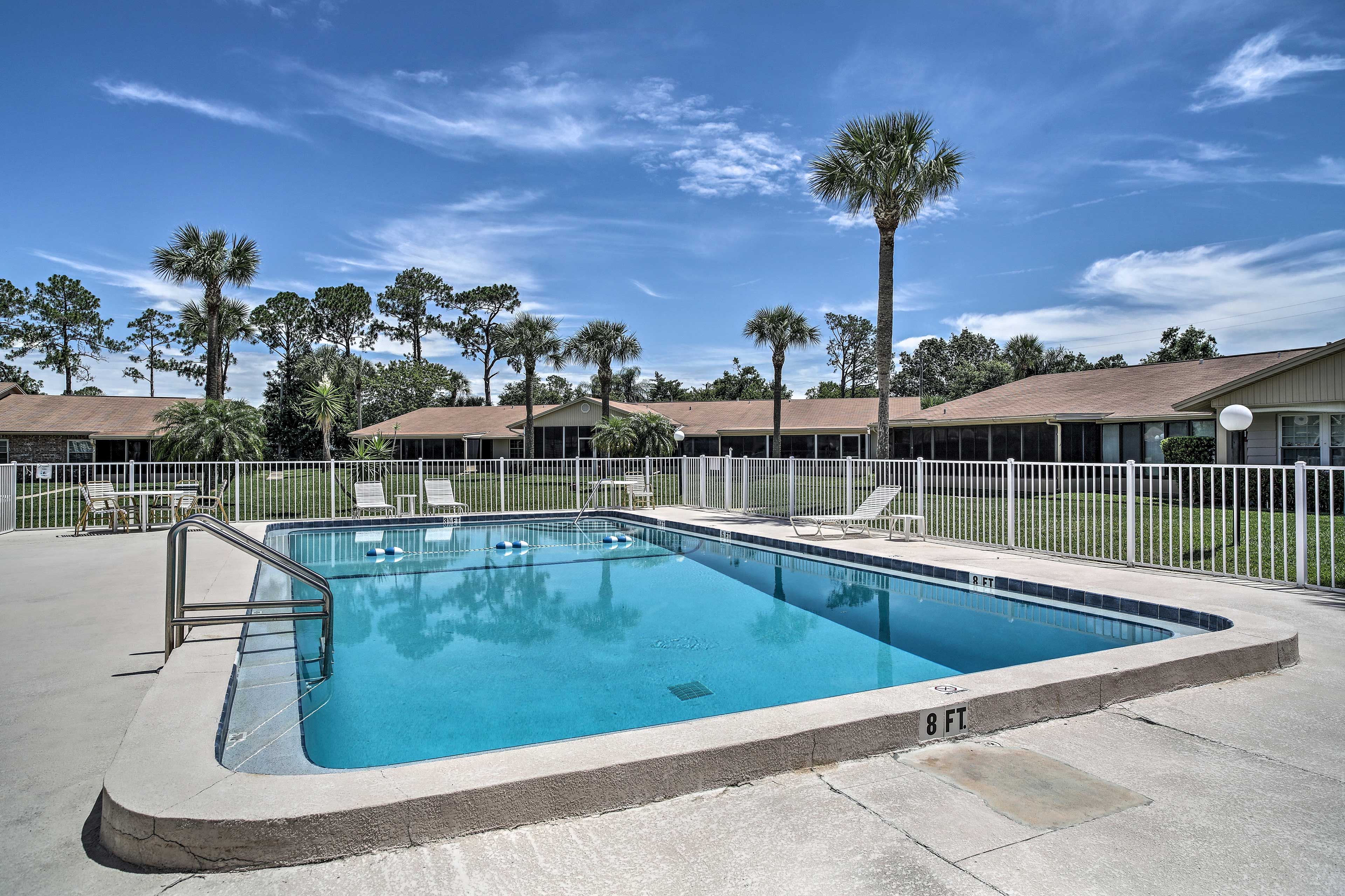 Kiddos can splash in the communtiy pool for a fun-filled afternoon.