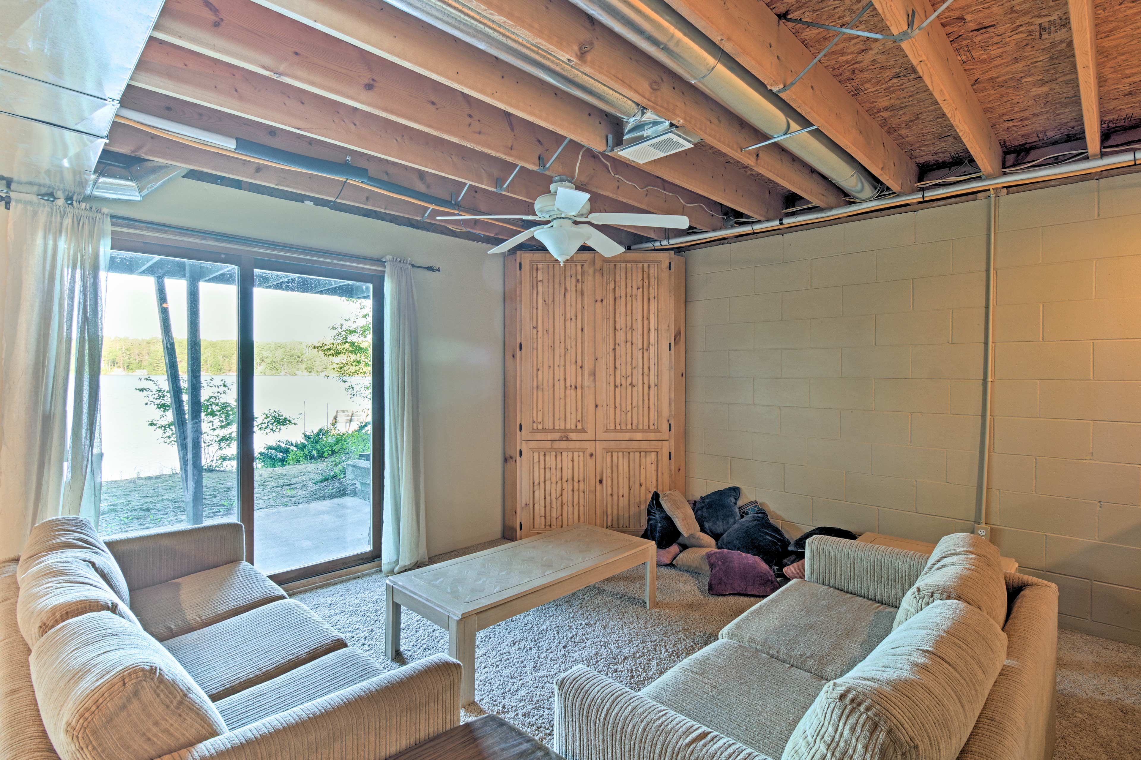 Keep each other company in the downstairs living area.