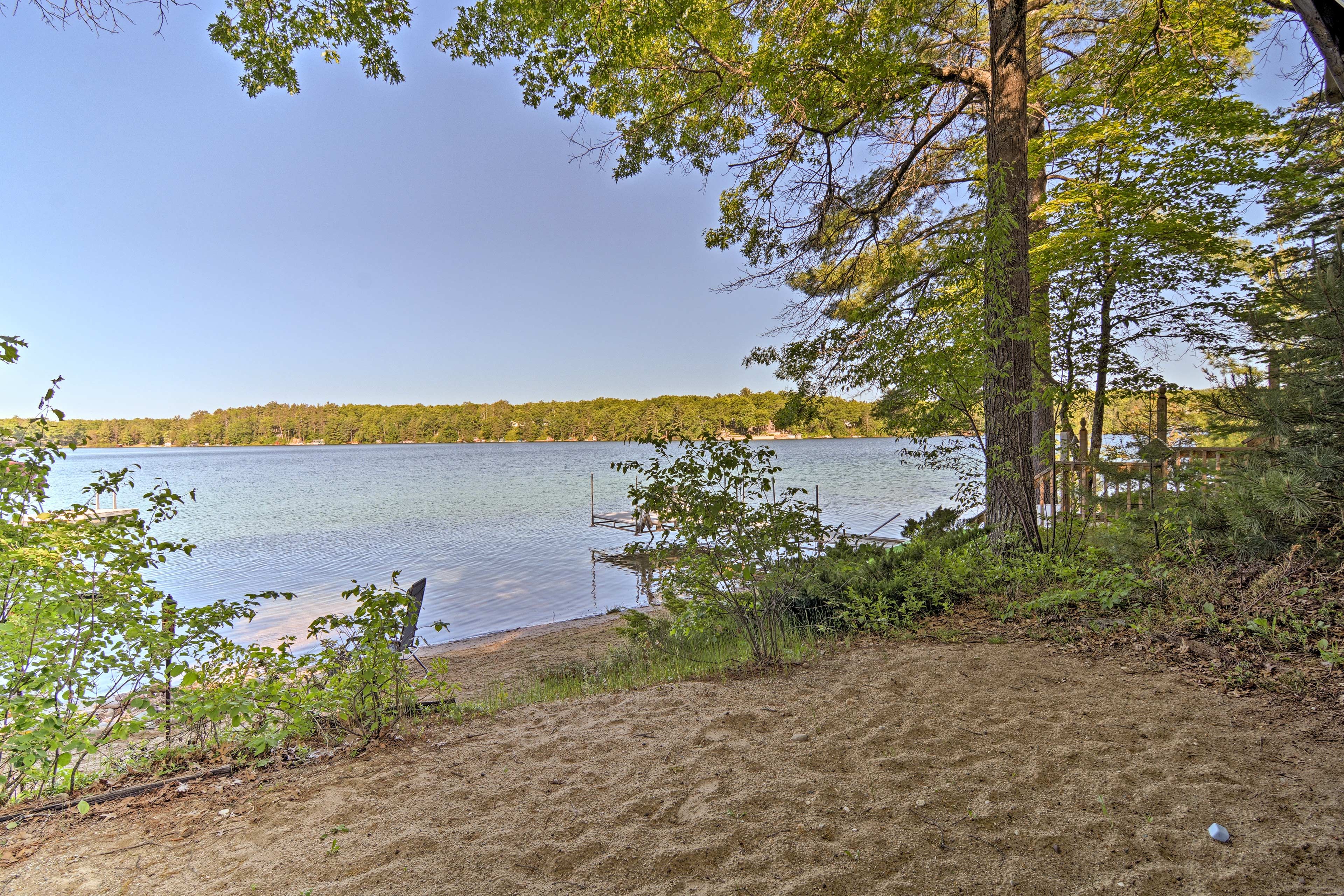 Walk a few steps down to the shore.
