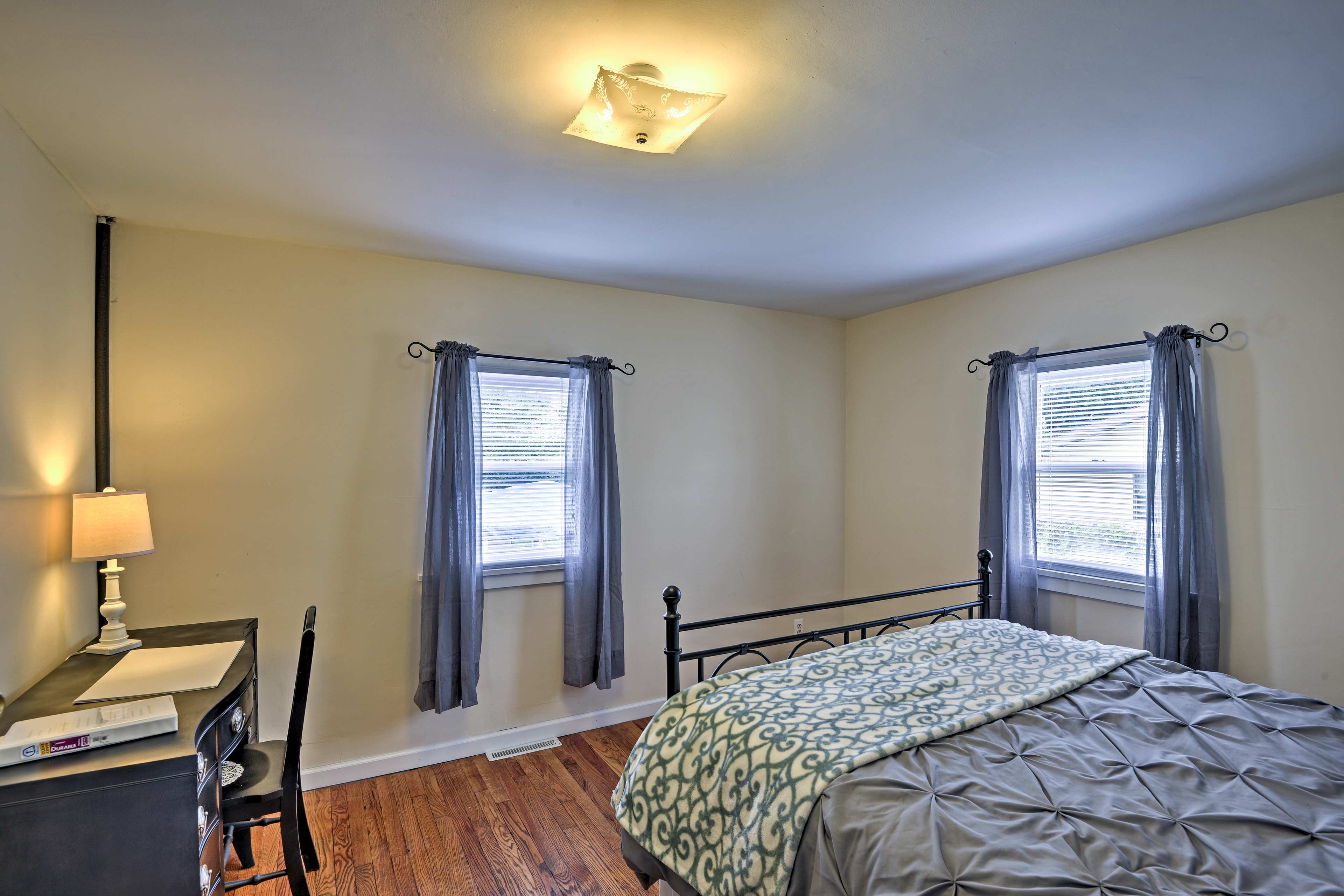Two guests can claim the first bedroom.