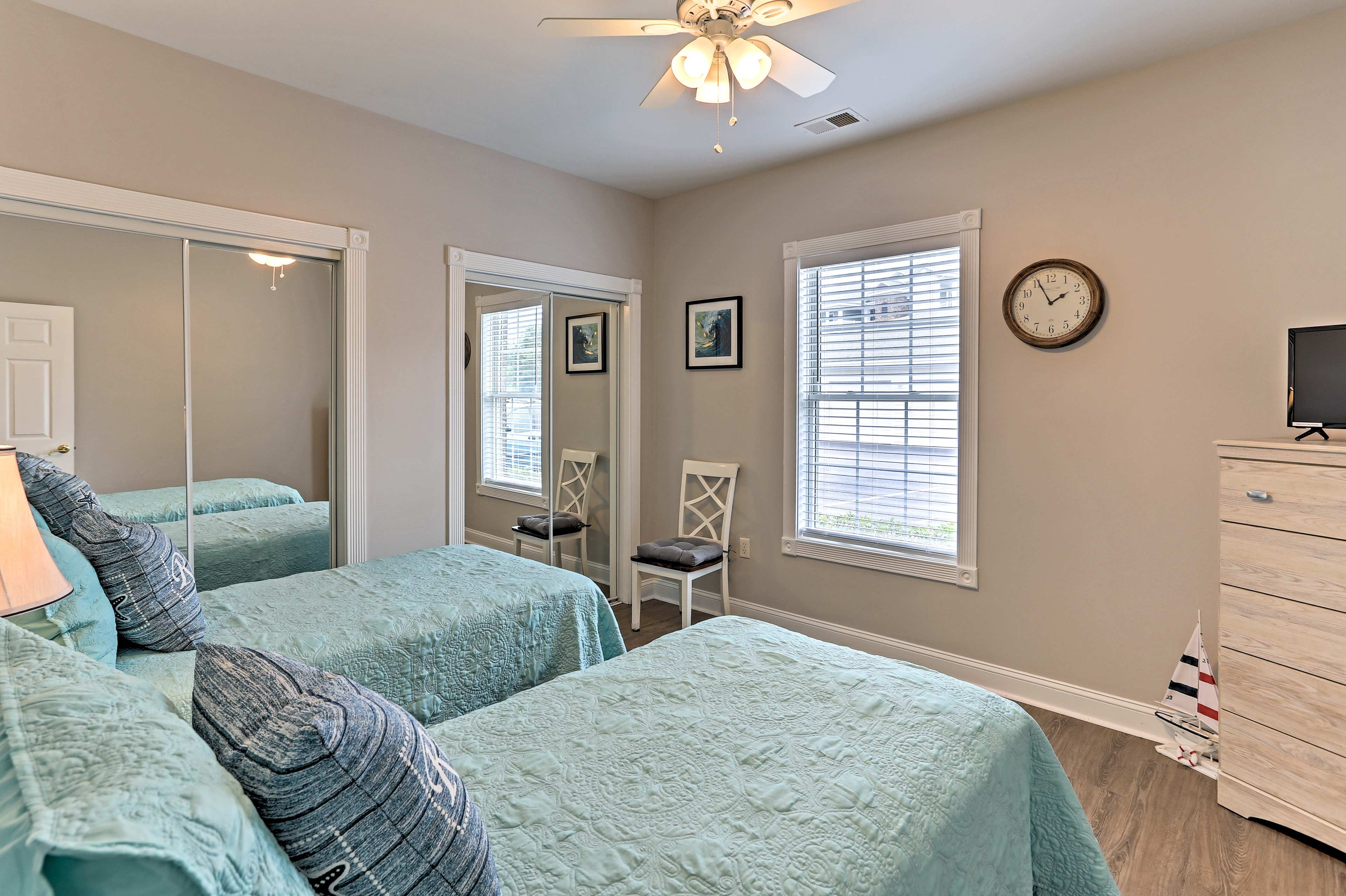 This delightful bedroom offers respite at the end of each relaxing day.