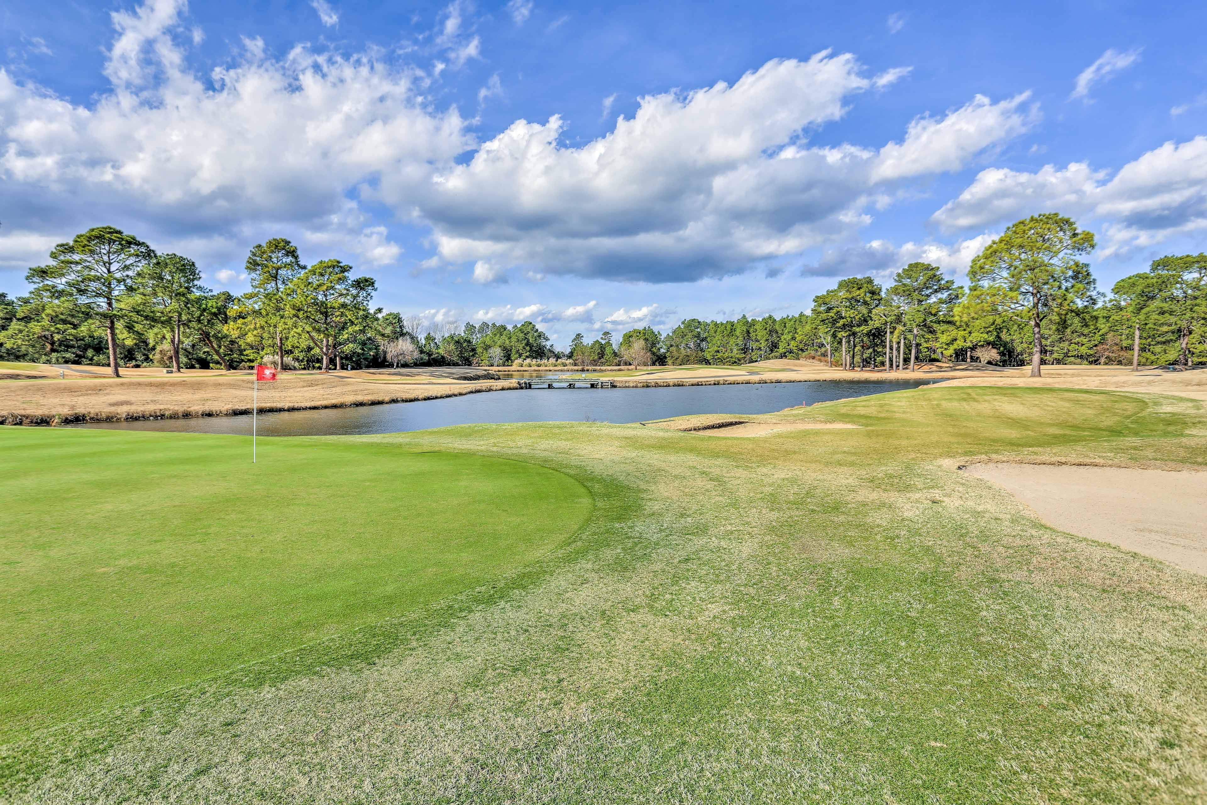 Myrtlewood Golf Course abuts the complex so you can play a round with ease!