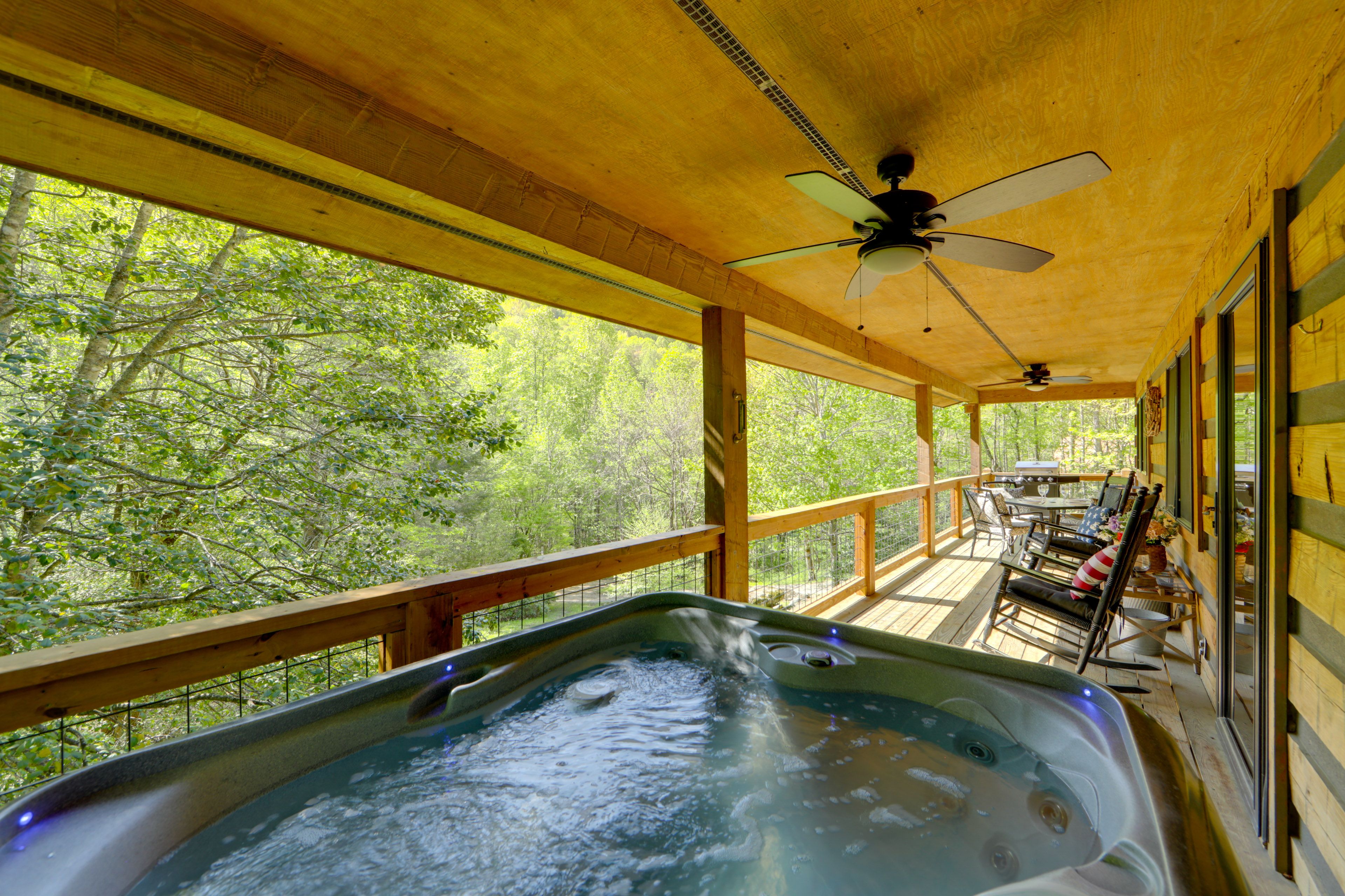 Furnished Deck | Private Hot Tub | Outdoor Dining Area