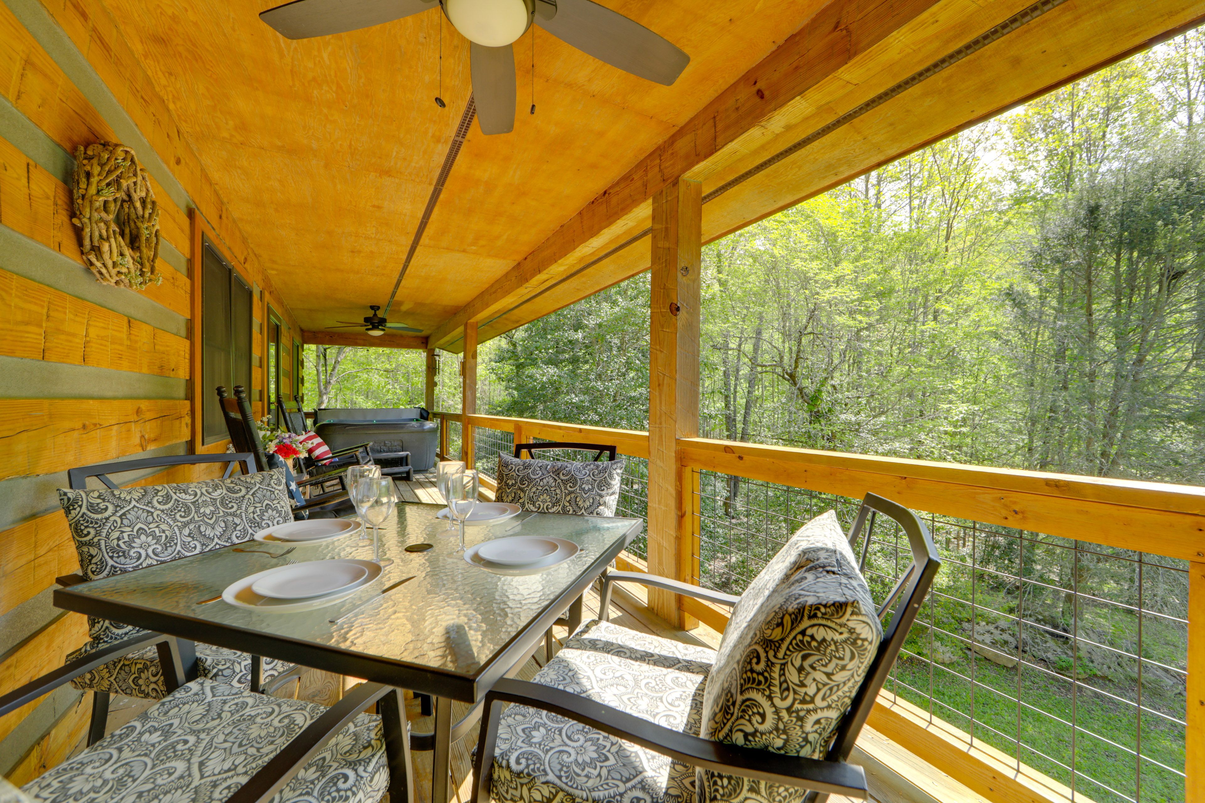 Bryson City Vacation Rental | 2BR | 2BA | 1,200 Sq Ft | Stairs Required