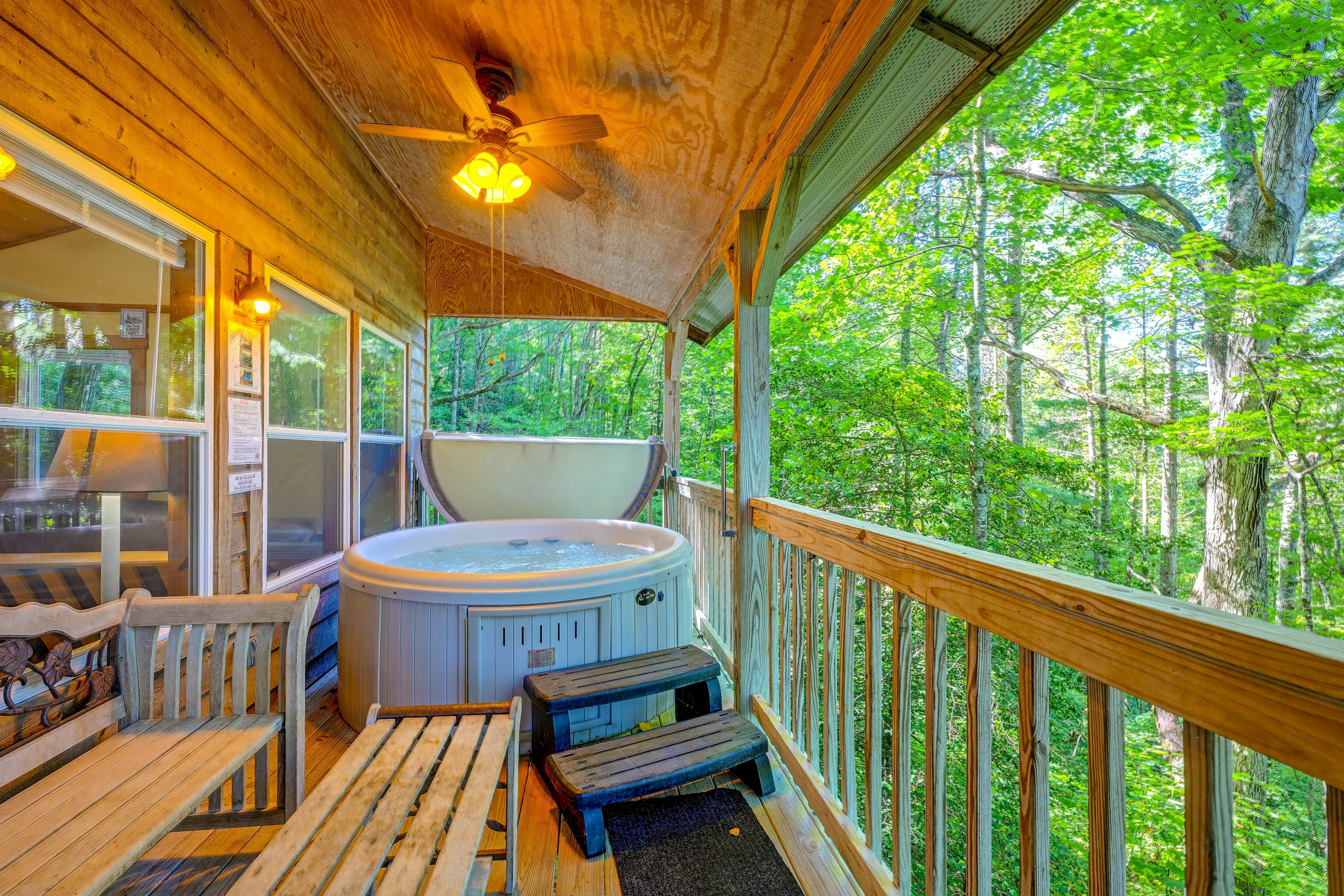 Covered Deck | Private Hot Tub