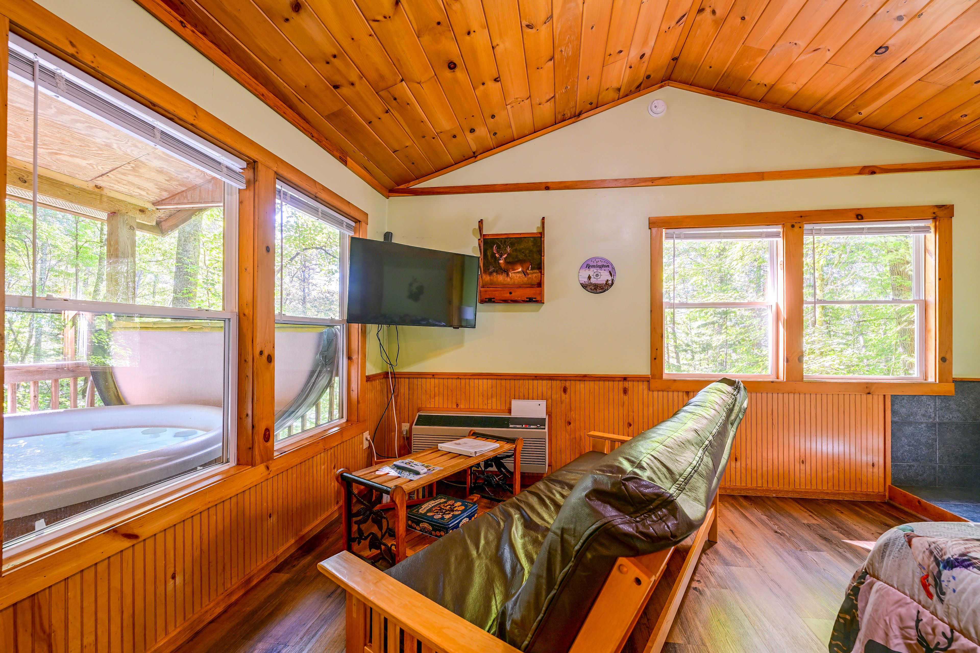Living Area | Fireplace | Futon