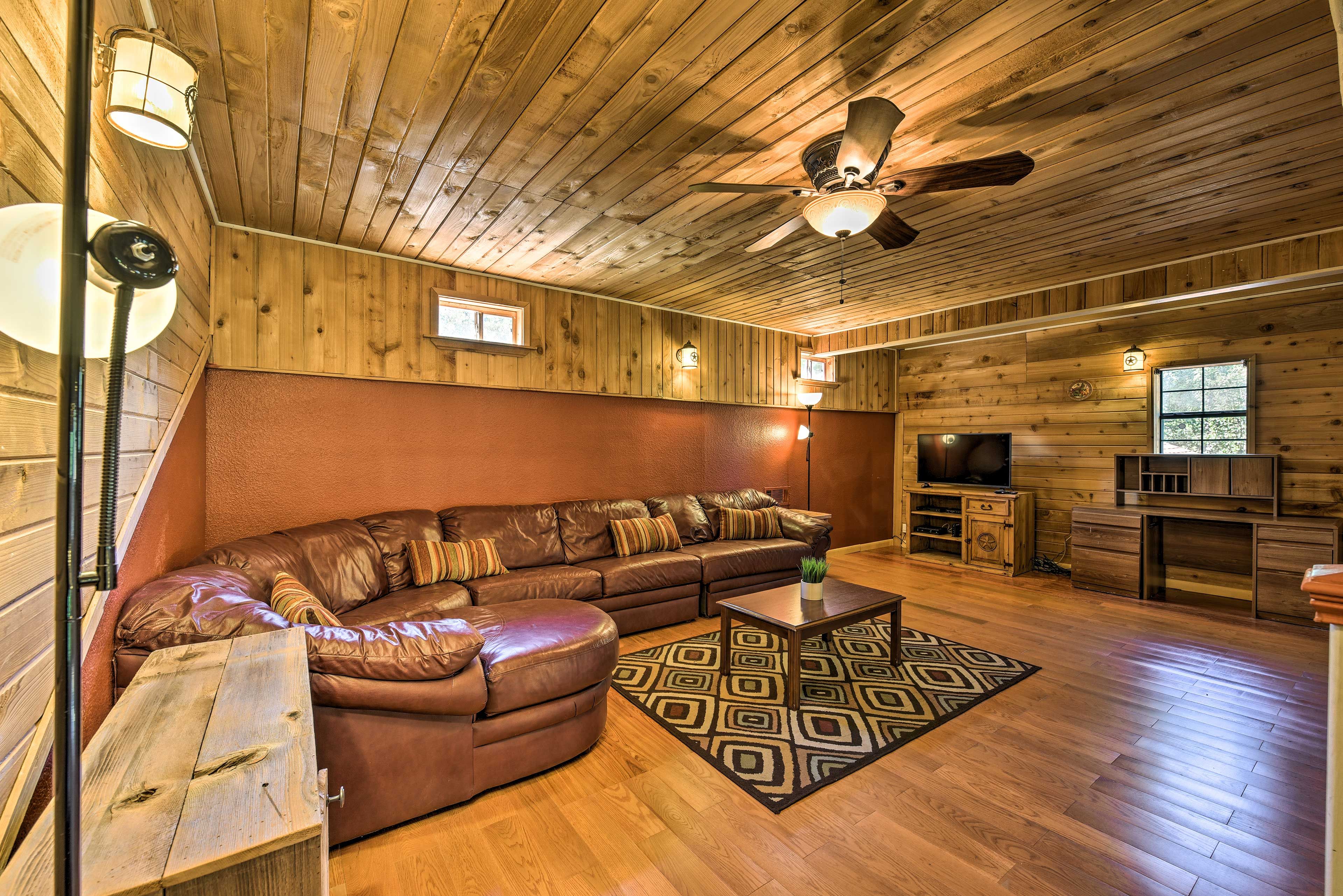 Lofted Living Room | Cable TV