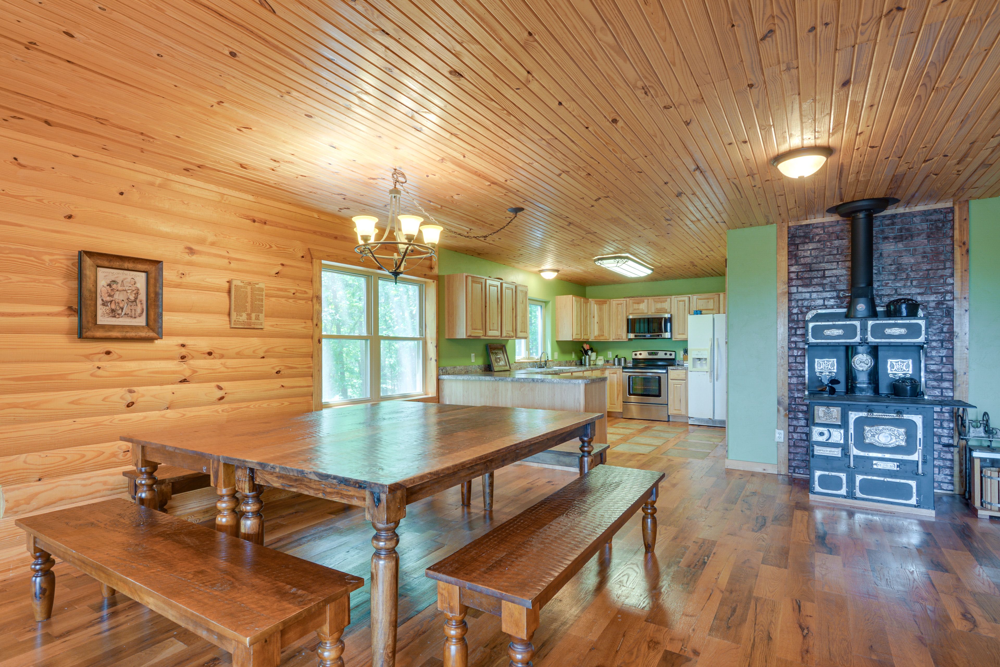 Dining Area | Dishware & Flatware | Wood-Burning Stove