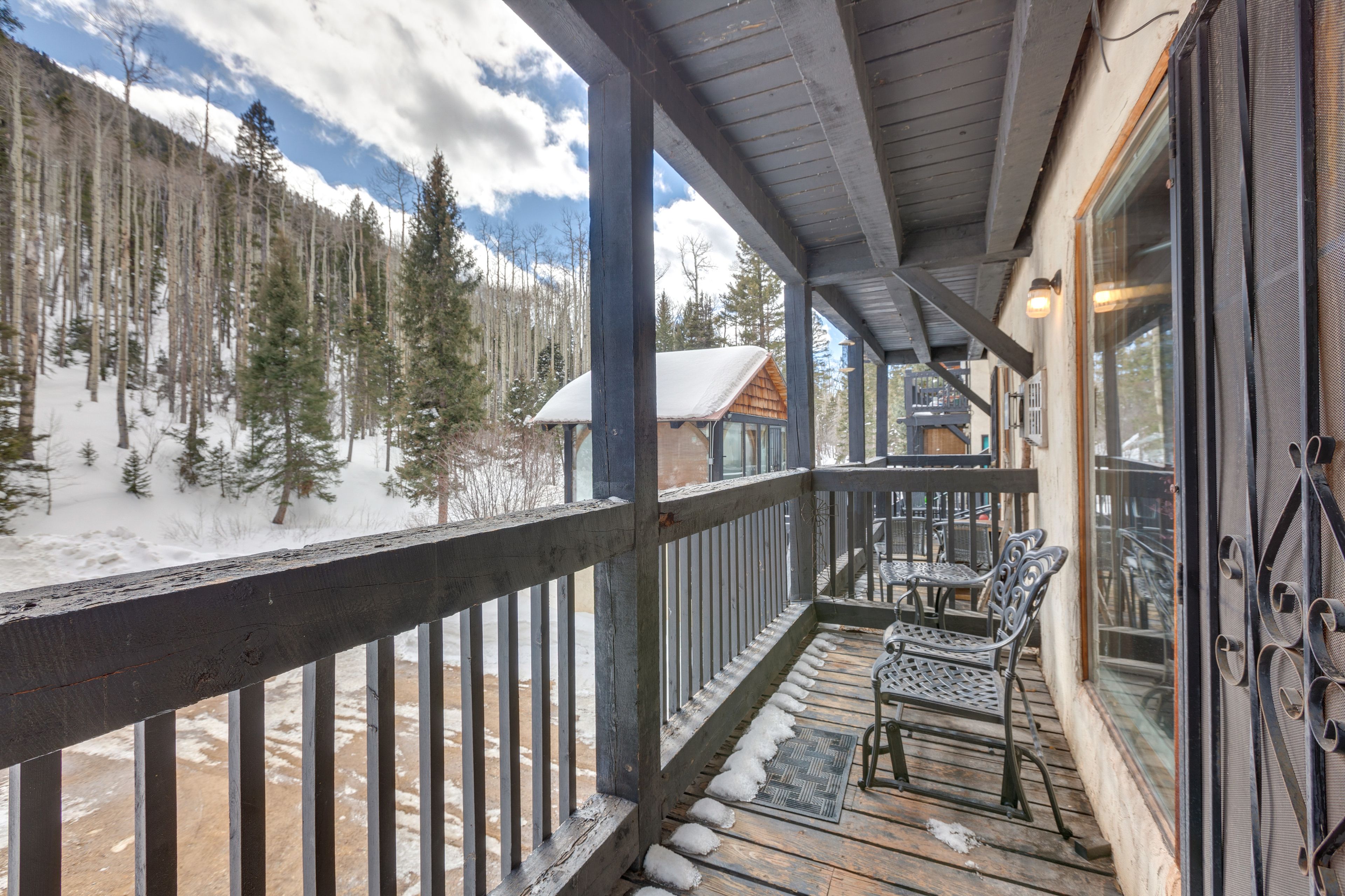 Private Balcony | Seating | Charcoal Grill | Mountain Views